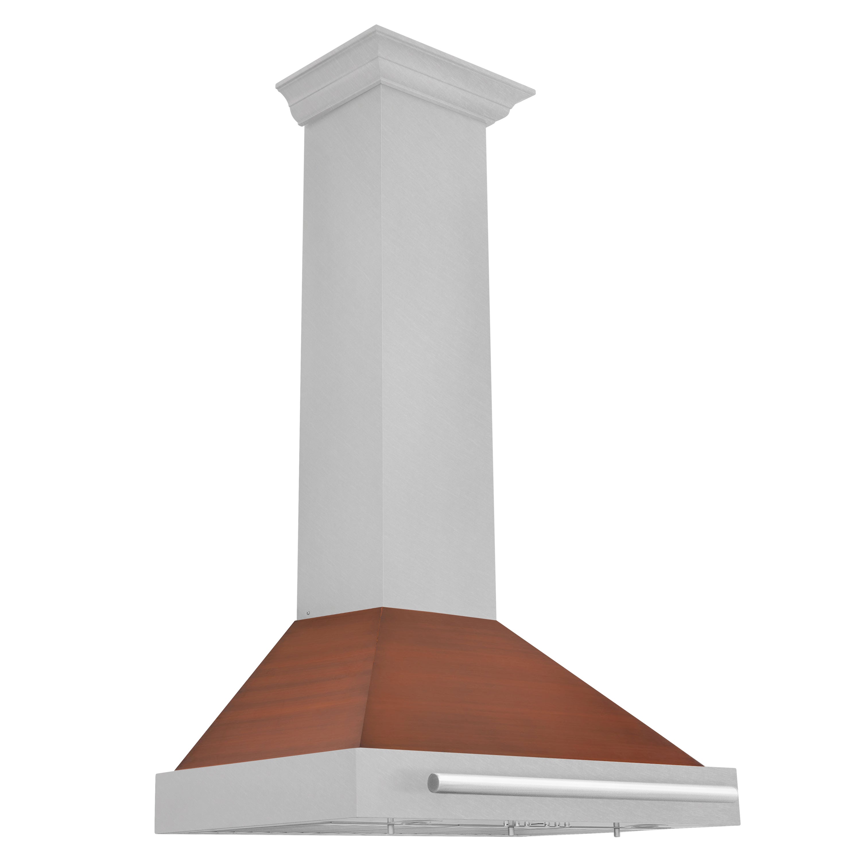 ZLINE 30 in. Convertible Fingerprint Resistant Satin Stainless Steel Range Hood with Copper Shell and Stainless Steel Handle (KB4SNX-C-30)
