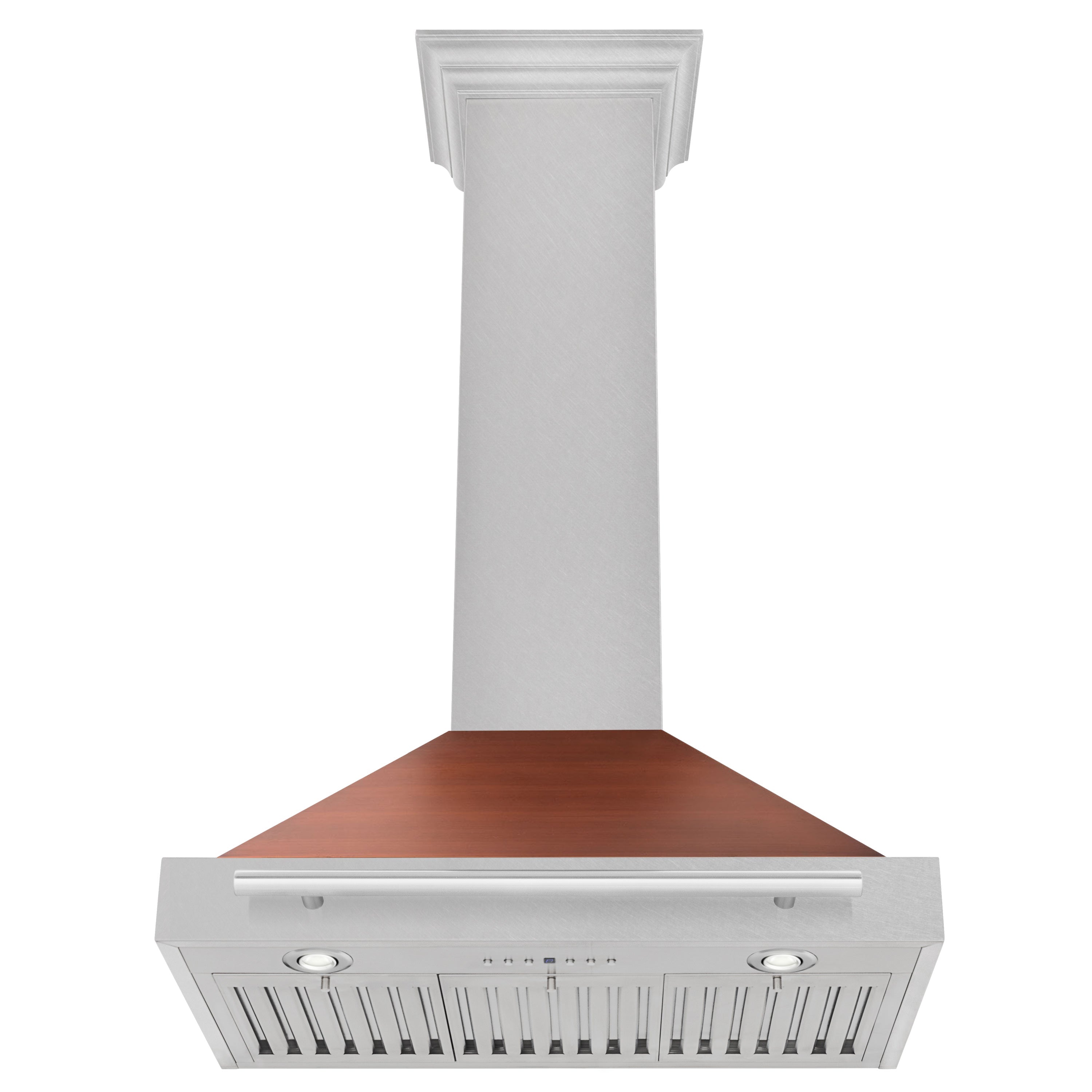 ZLINE 30 in. Convertible Fingerprint Resistant Satin Stainless Steel Range Hood with Copper Shell and Stainless Steel Handle (KB4SNX-C-30)