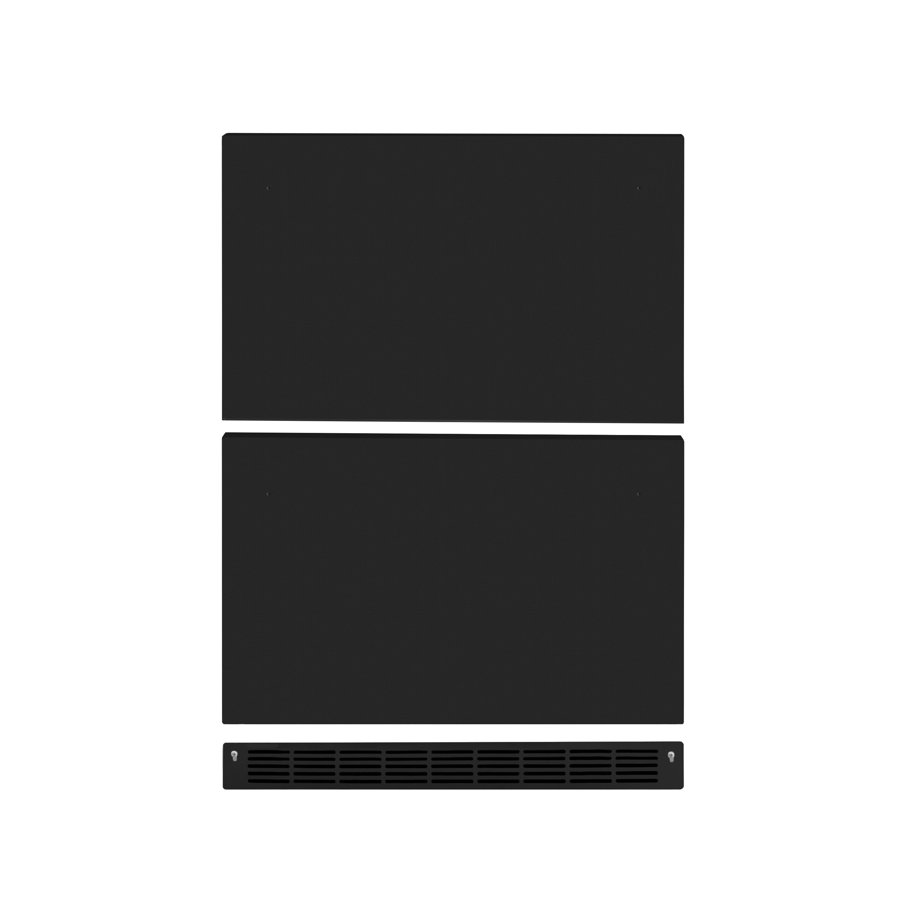 ZLINE 24 In. Touchstone Refrigerator Drawer Panels in Black Matte (RDPO-BLM-24)