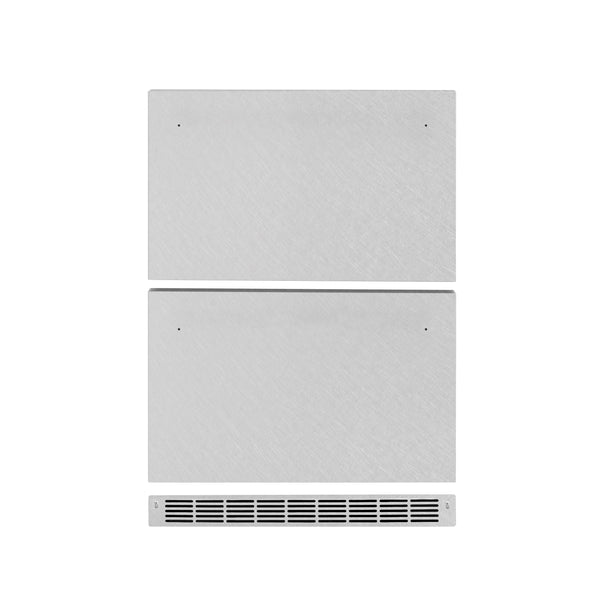 ZLINE 24 In. Touchstone Refrigerator Drawer Panels in Satin Stainless Steel (RDPO-SN-24)