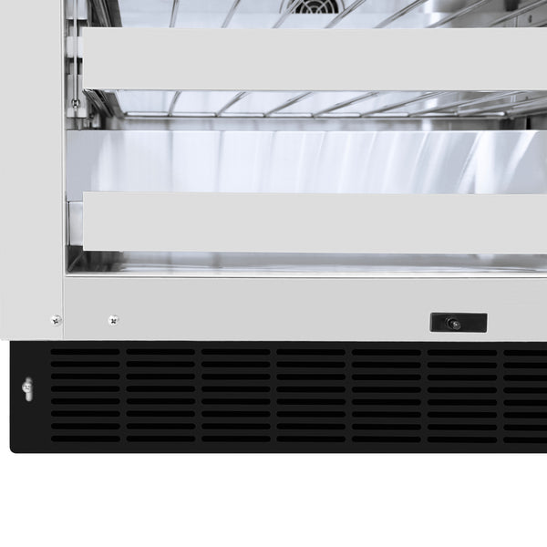 ZLINE 24 in. Touchstone Dual Zone 44 Bottle Wine Cooler With Black Matte Glass Door - RWDO-BLM-24
