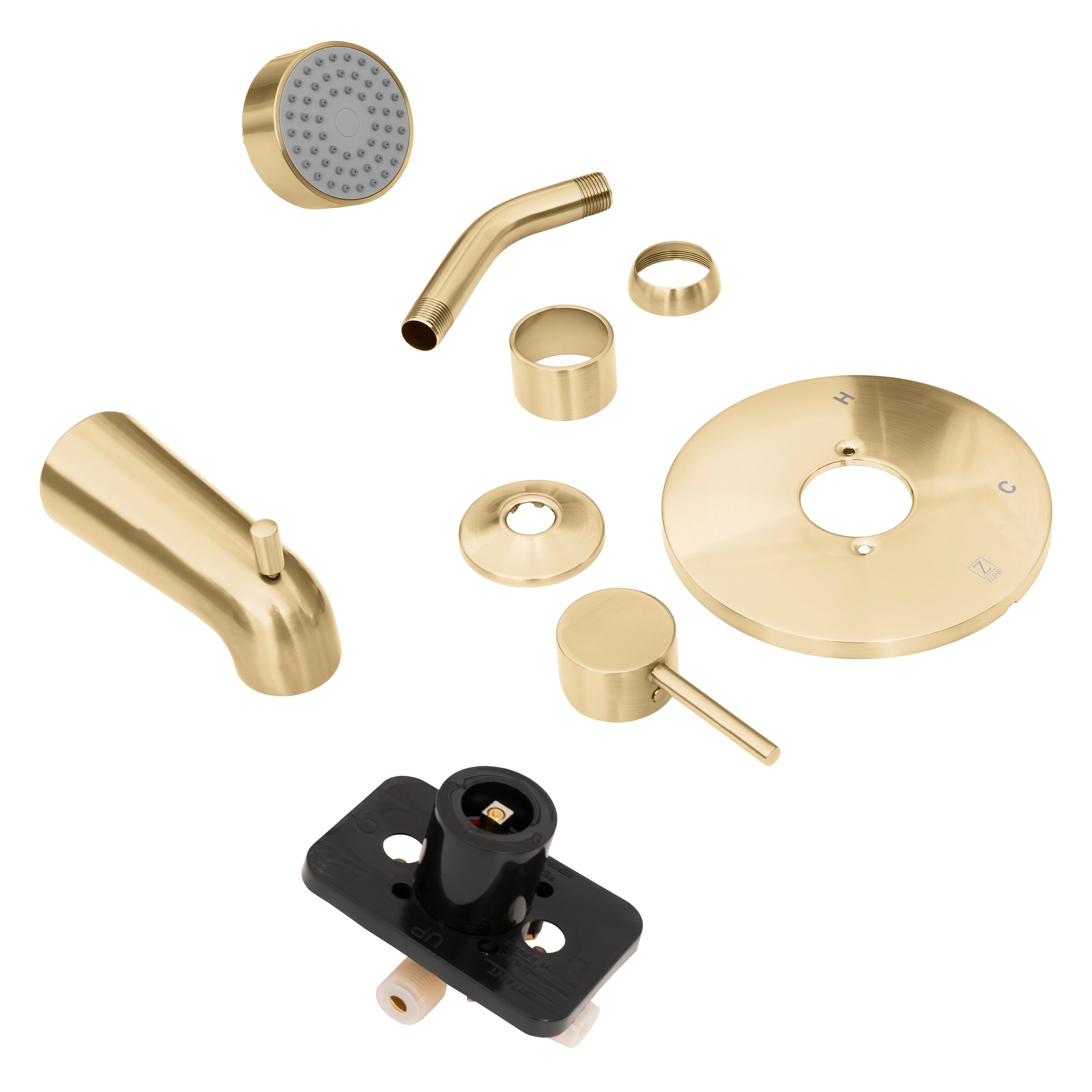 ZLINE Rubicon Elegant Shower System in Champagne Bronze (RBCN1-SHS-CB)