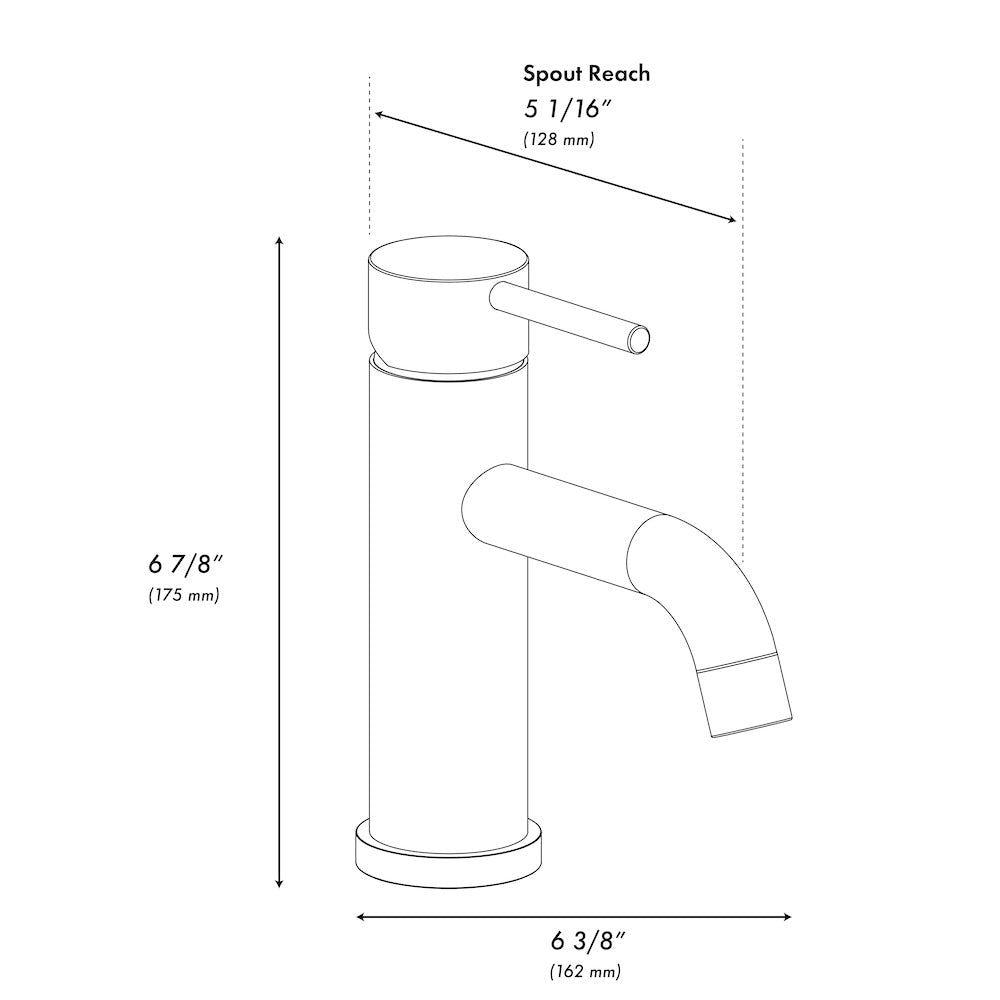 ZLINE Rubicon Elegant Single Handle Bath Faucet in Matte Black (RBCN1-BF-MB)