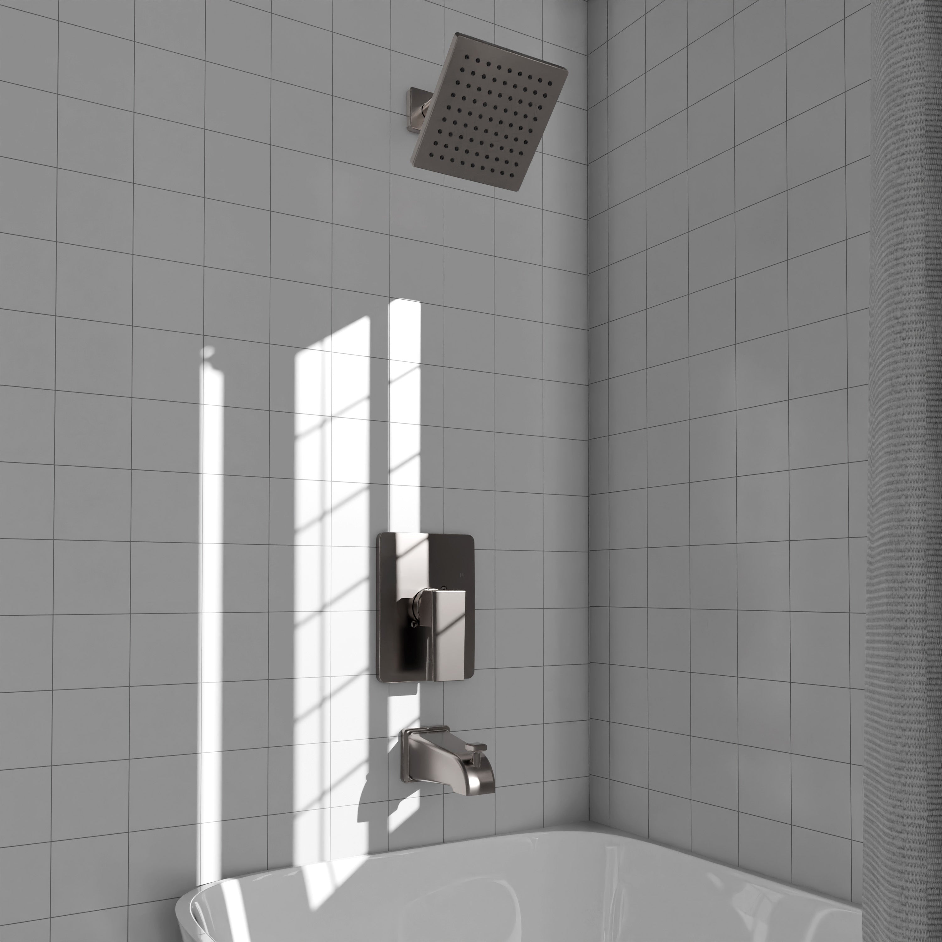 ZLINE Rubicon Modern Shower System in Brushed Nickel (RBCN2-SHS-BN)
