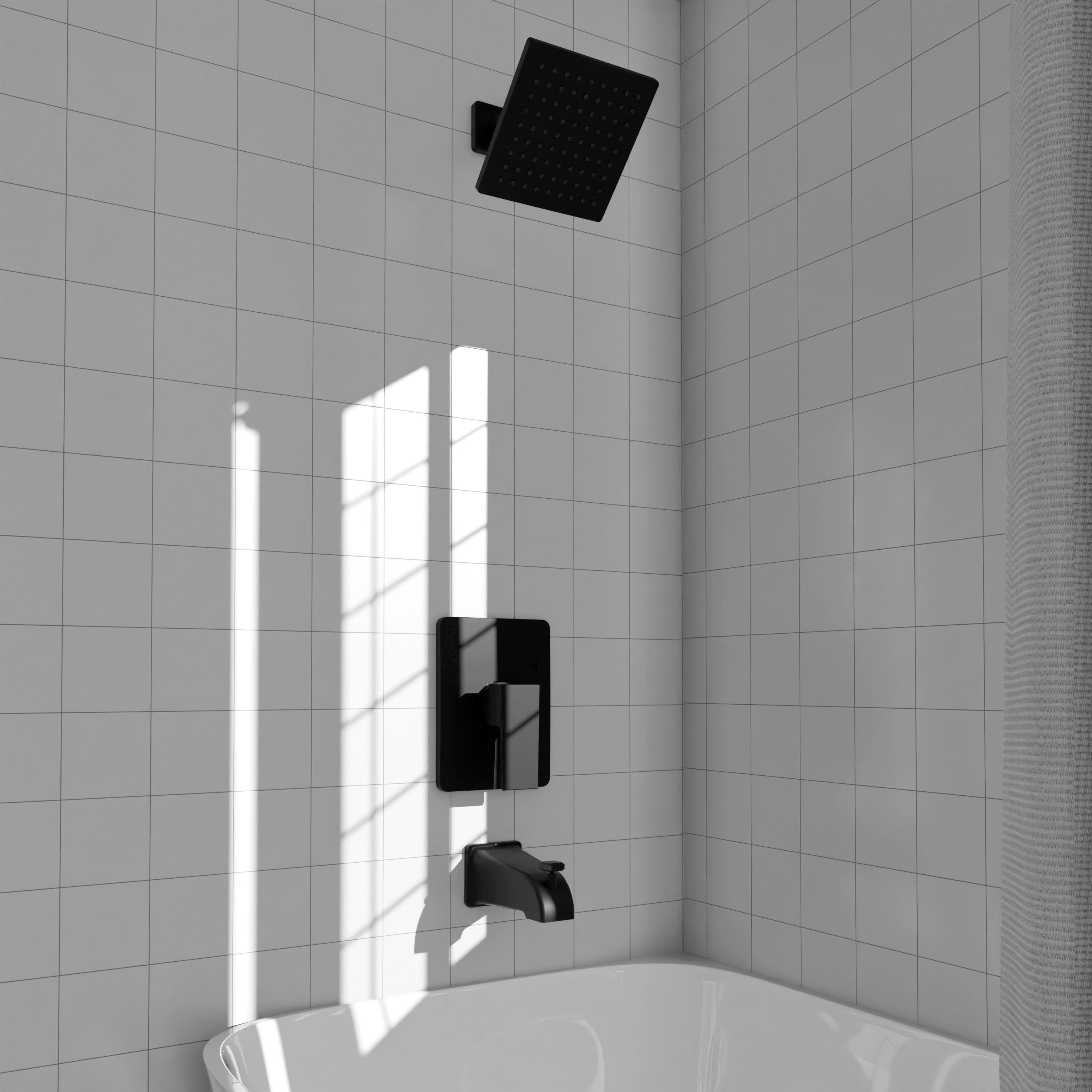 ZLINE Rubicon Modern Shower System in Matte Black (RBCN2-SHS-MB)