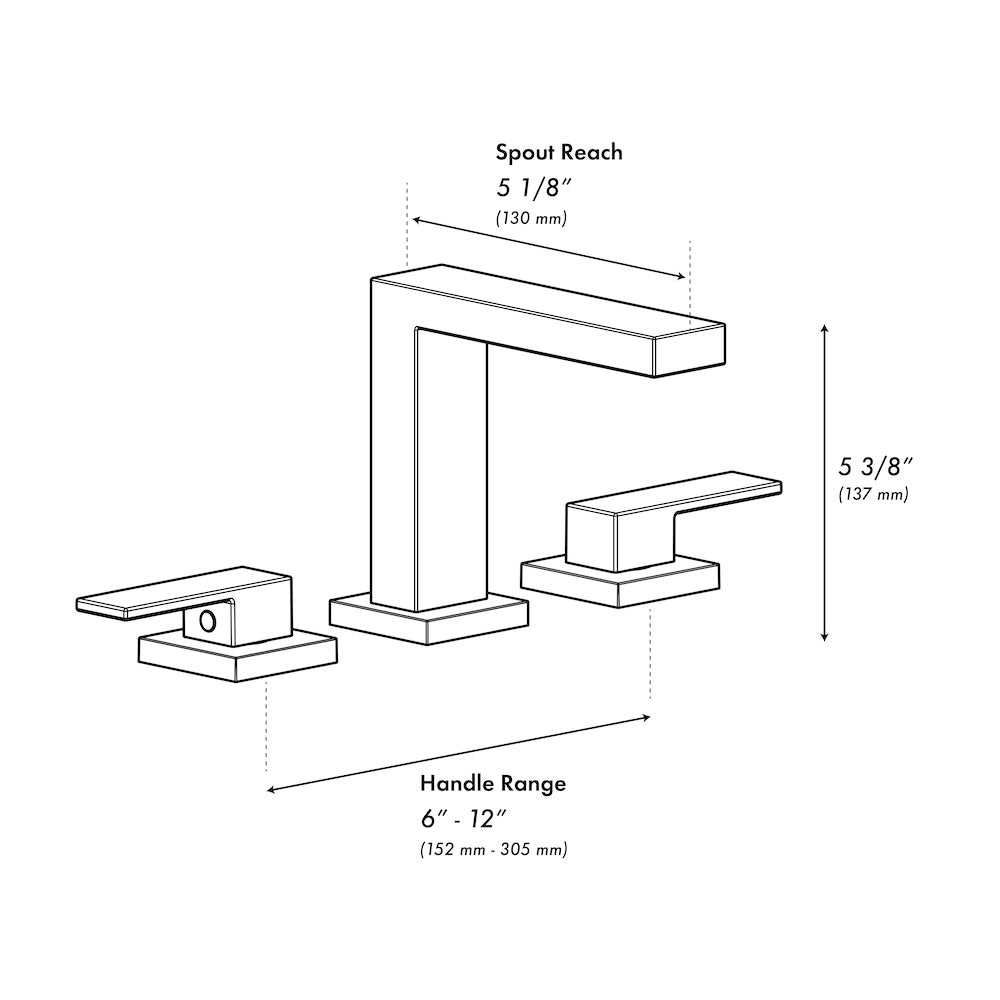 ZLINE Rubicon Modern Widespread Bath Faucet in Champagne Bronze (RBCN3-BF-CB)