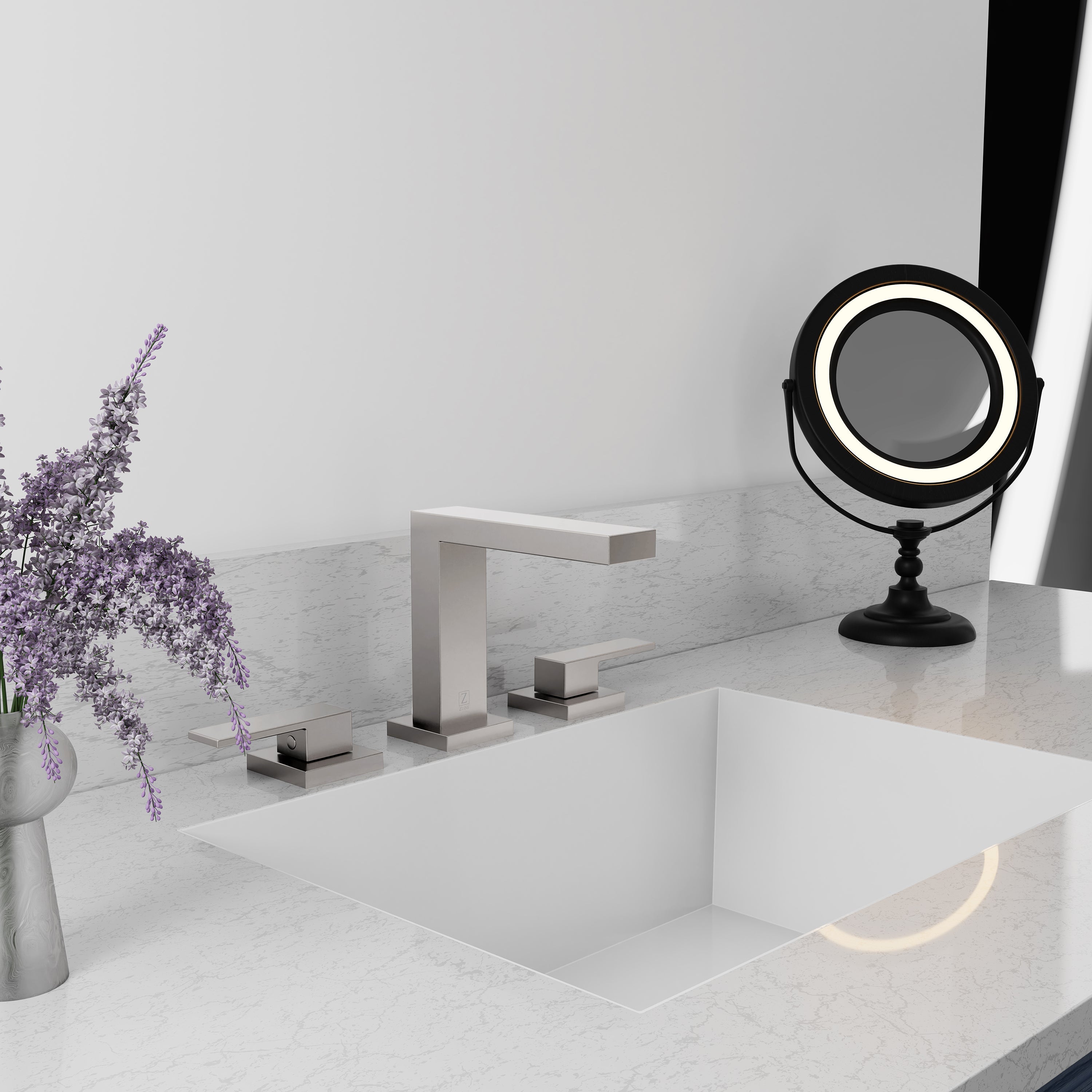 ZLINE Rubicon Modern Widespread Bath Faucet in Brushed Nickel (RBCN3-BF-BN)