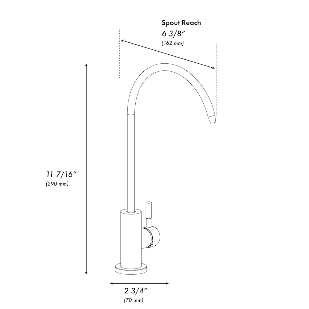 ZLINE Rubicon Single Handle Drink Faucet in Matte Black (RBCN1-FBV-MB)