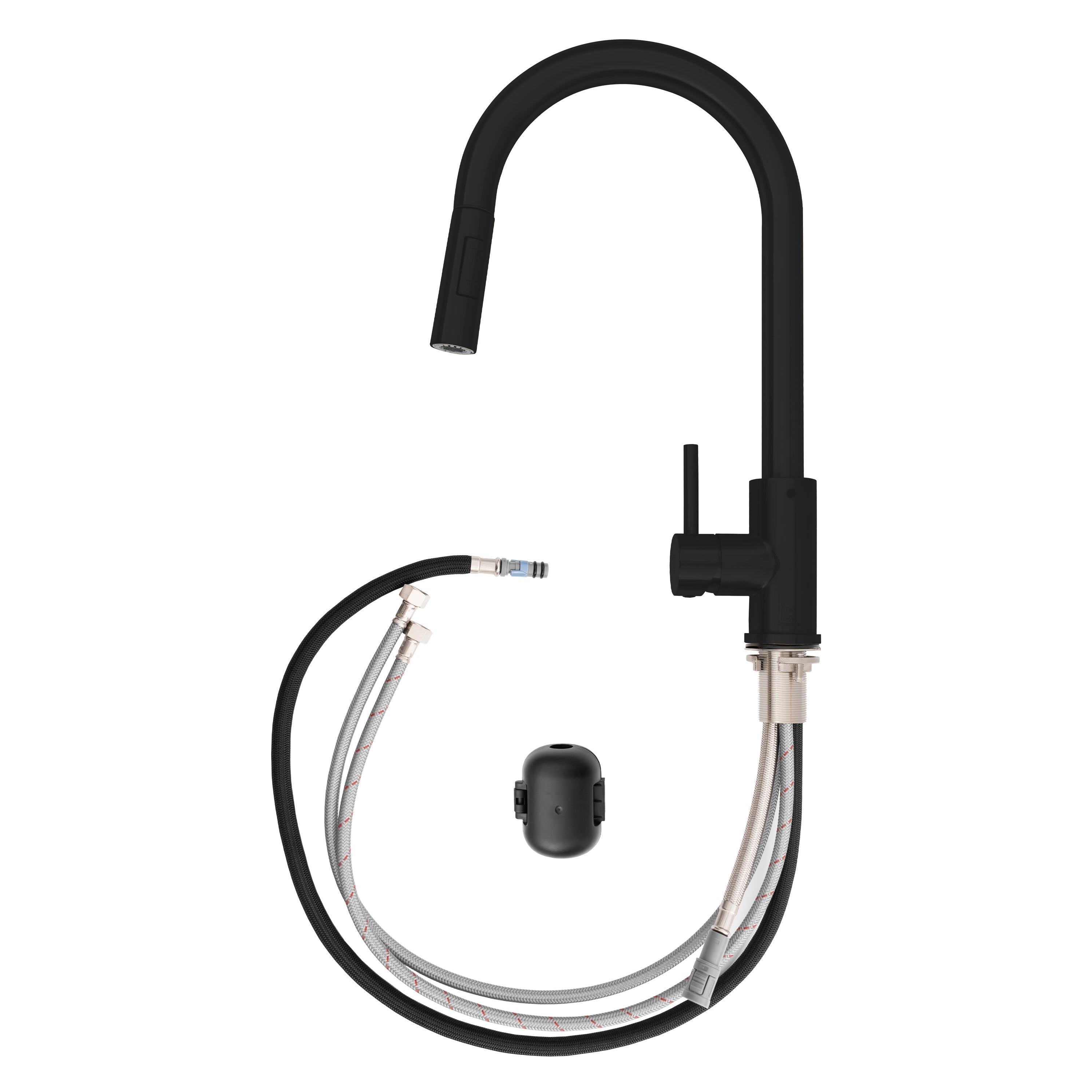 ZLINE Rubicon Pull Down Single Handle Kitchen Faucet in Matte Black (RBCN1-KF-MB)