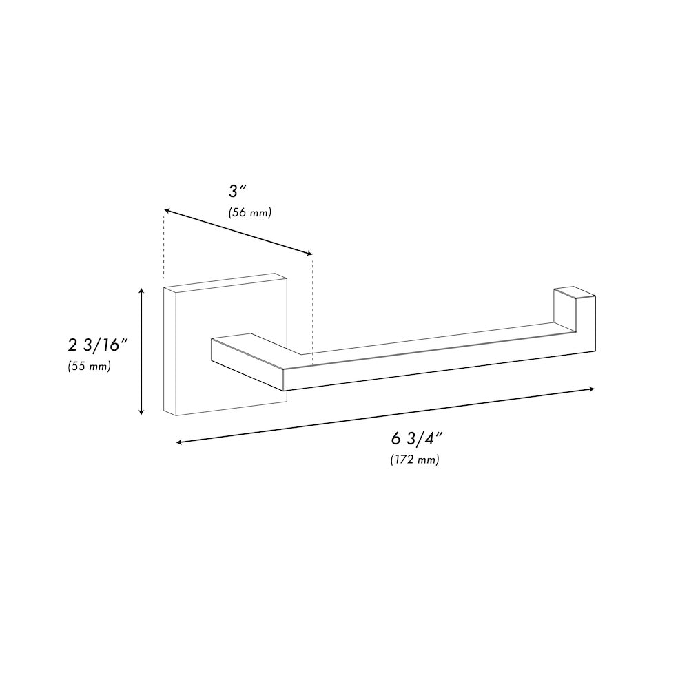 ZLINE Rubicon Toilet Paper Holder in Matte Black (RBCN1-TP-MB)