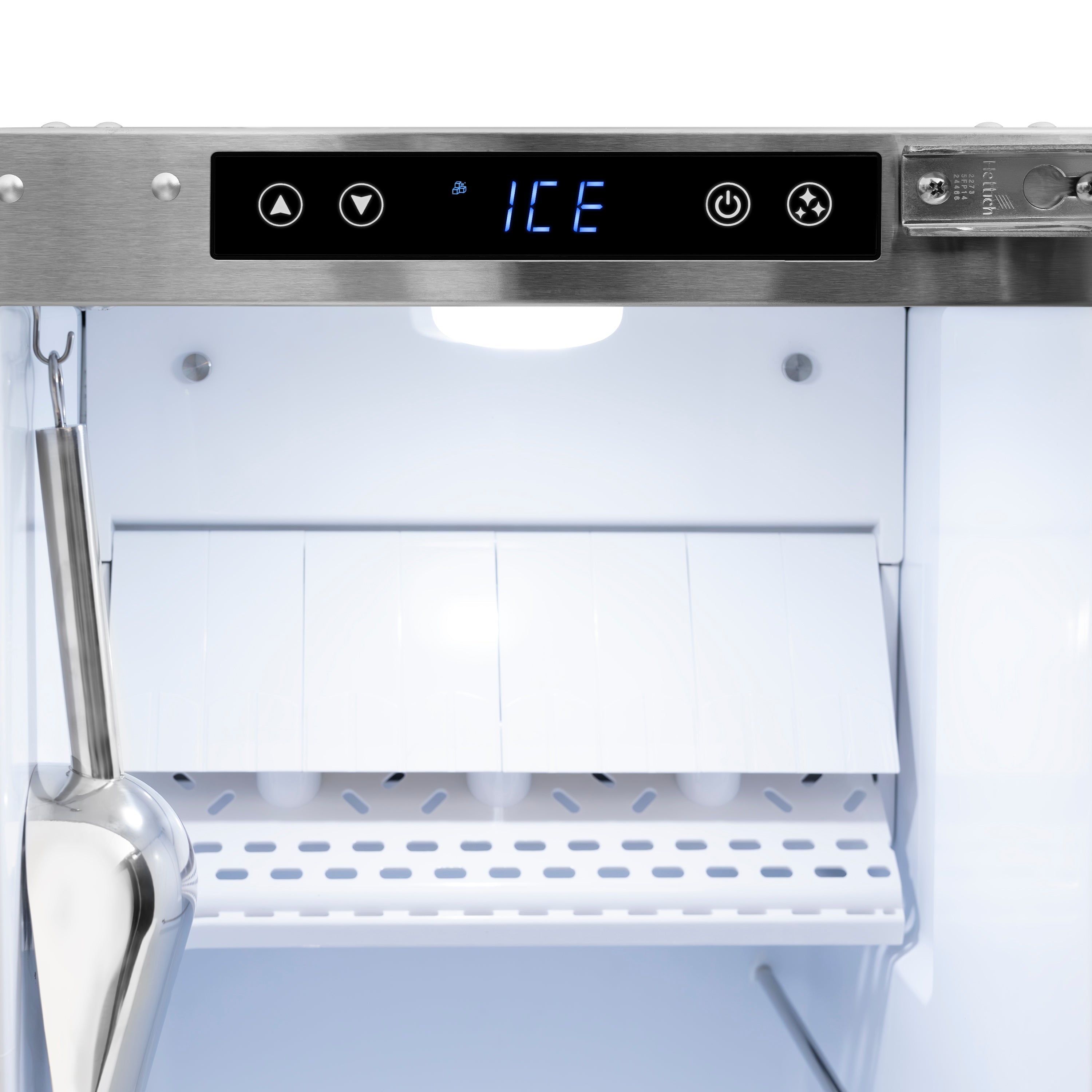 ZLINE 15 in. Touchstone Gourmet Ice Maker with Drain Pump and Satin Stainless Steel Door (IGMD-SN-15)