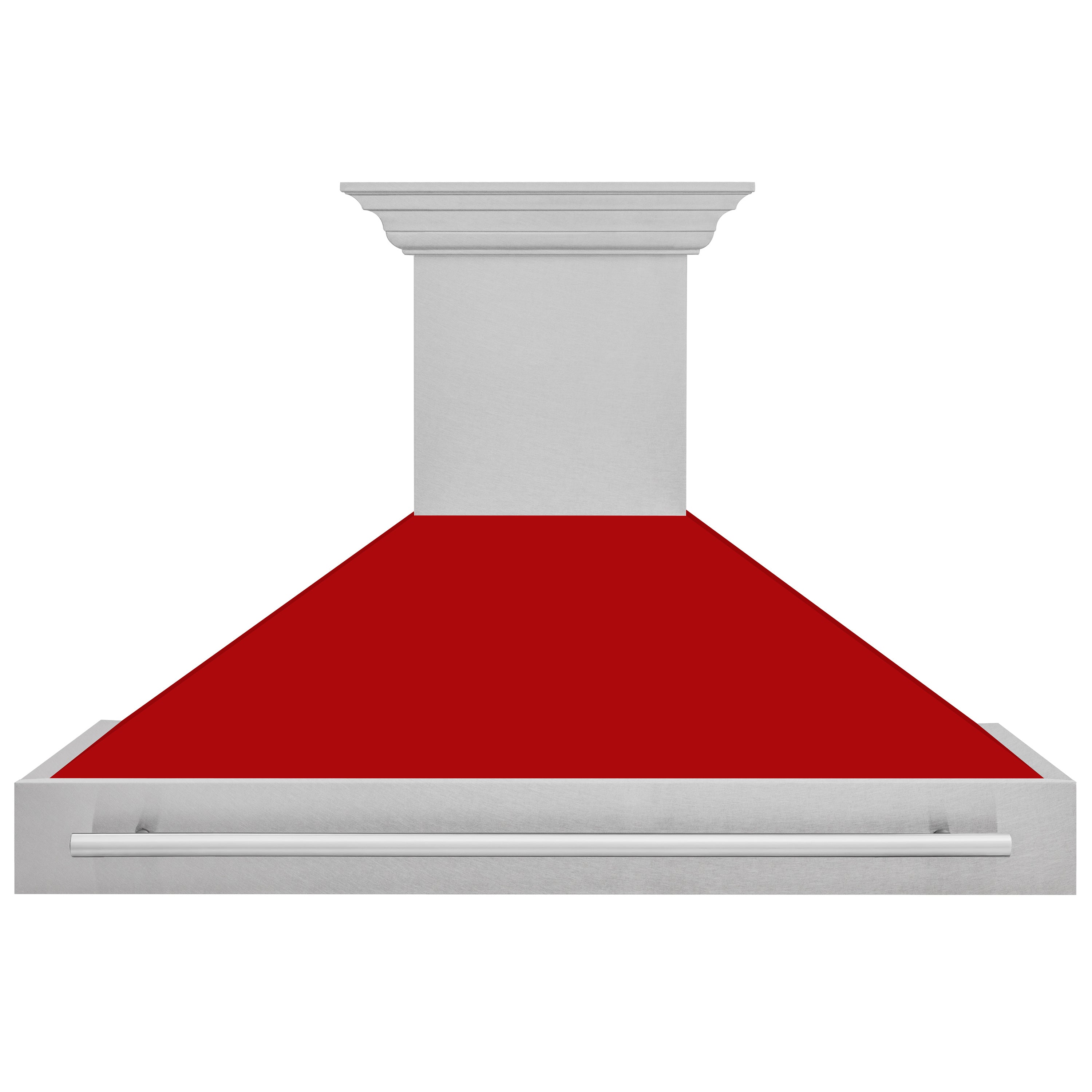 ZLINE 48" Fingerprint Resistant Stainless Steel Range Hood with Red Matte Shell (8654SNX-RM48)