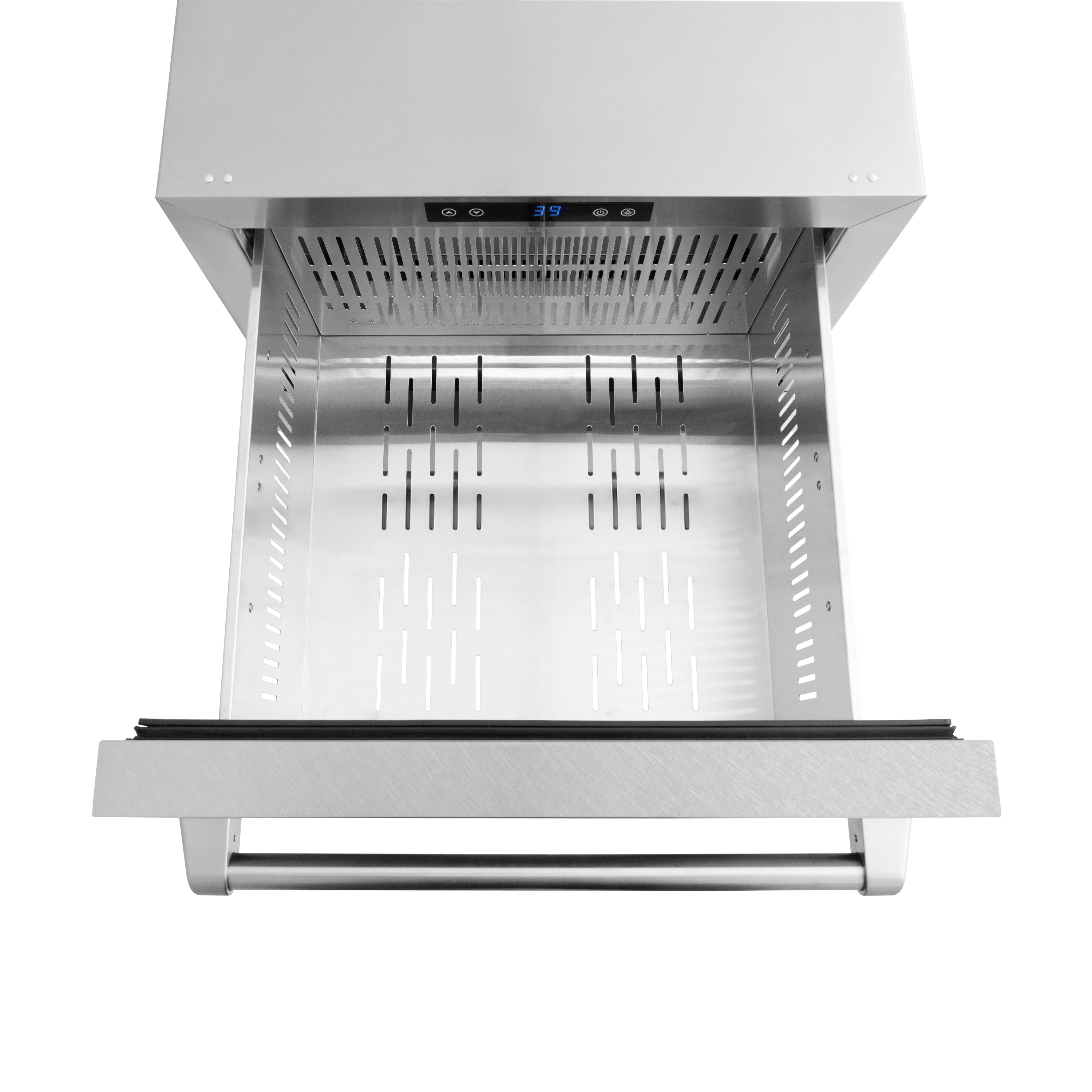 ZLINE 24 in. Touchstone 168 Can Outdoor-Rated Dual Refrigerator Drawer with Satin Stainless Steel Doors (RDSO-SN-24)