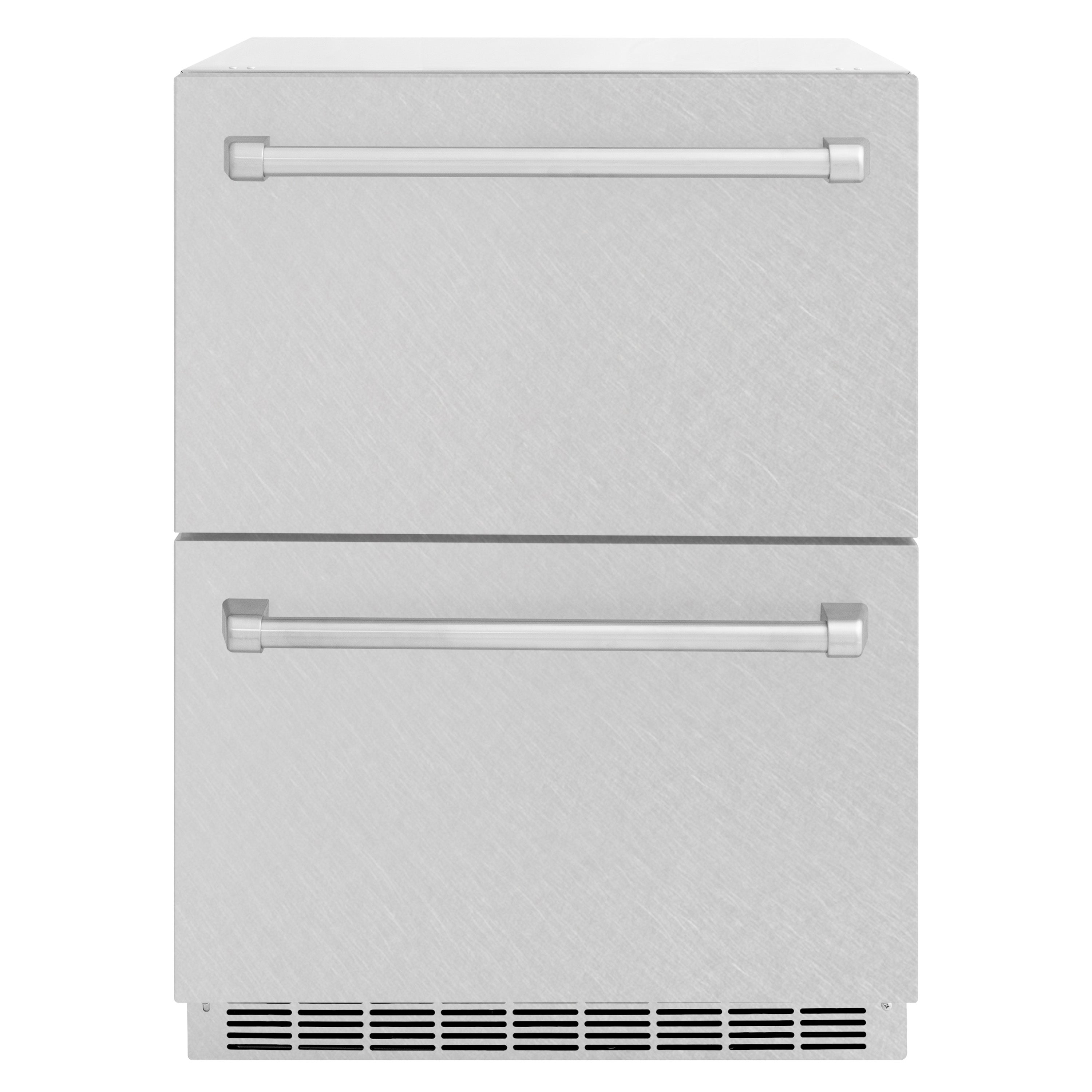 ZLINE 24 in. Touchstone 168 Can Outdoor-Rated Dual Refrigerator Drawer with Satin Stainless Steel Doors (RDSO-SN-24)