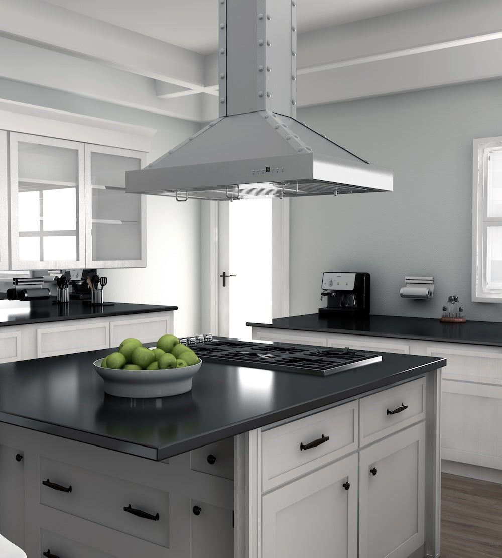 ZLINE 30 in. Designer Series Satin Stainless Steel Island Range Hood (KB2i-4SSXS-30)