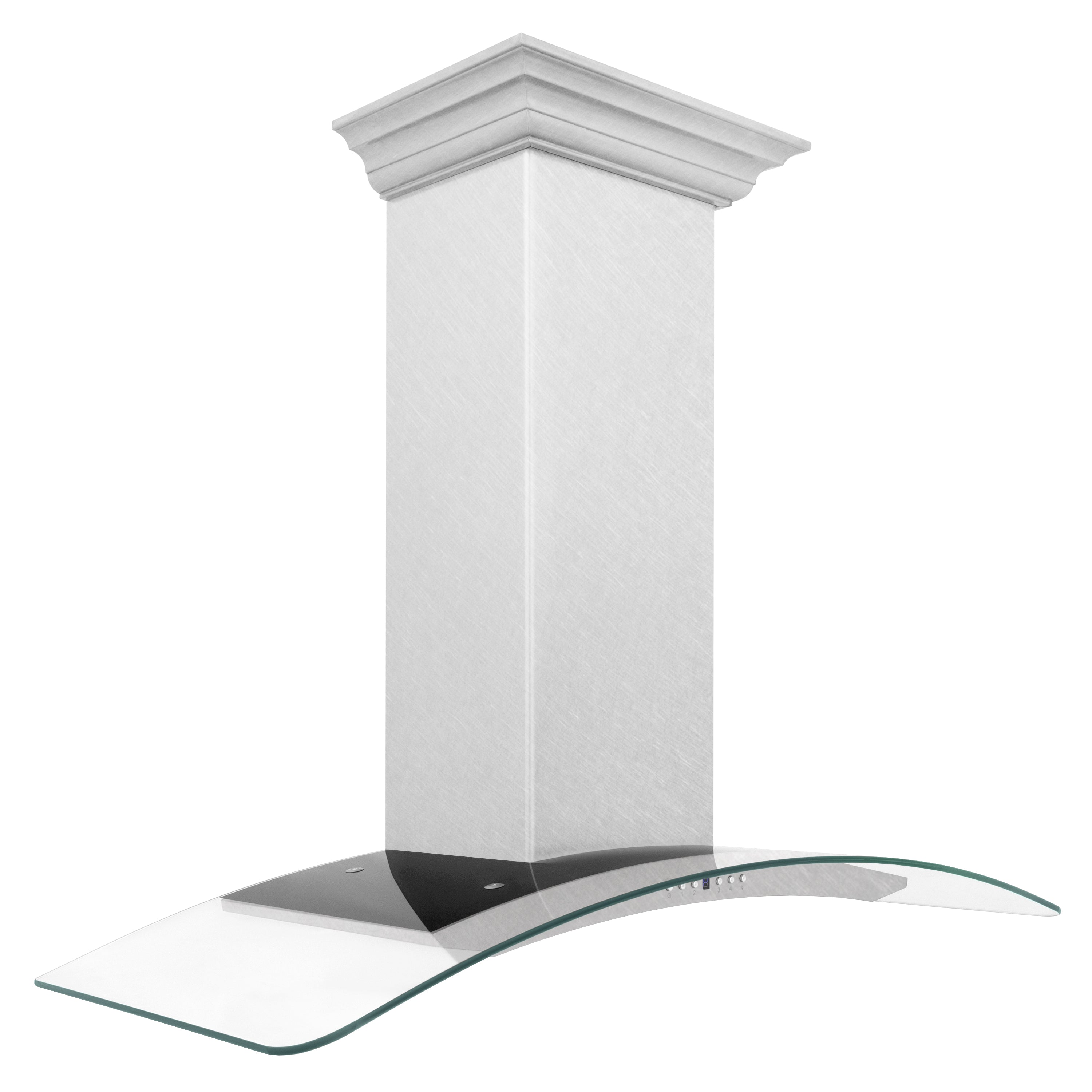 ZLINE 48 in. Convertible Vent Wall Mount Range Hood in Satin Stainless Steel and Glass (8KN4S-48)