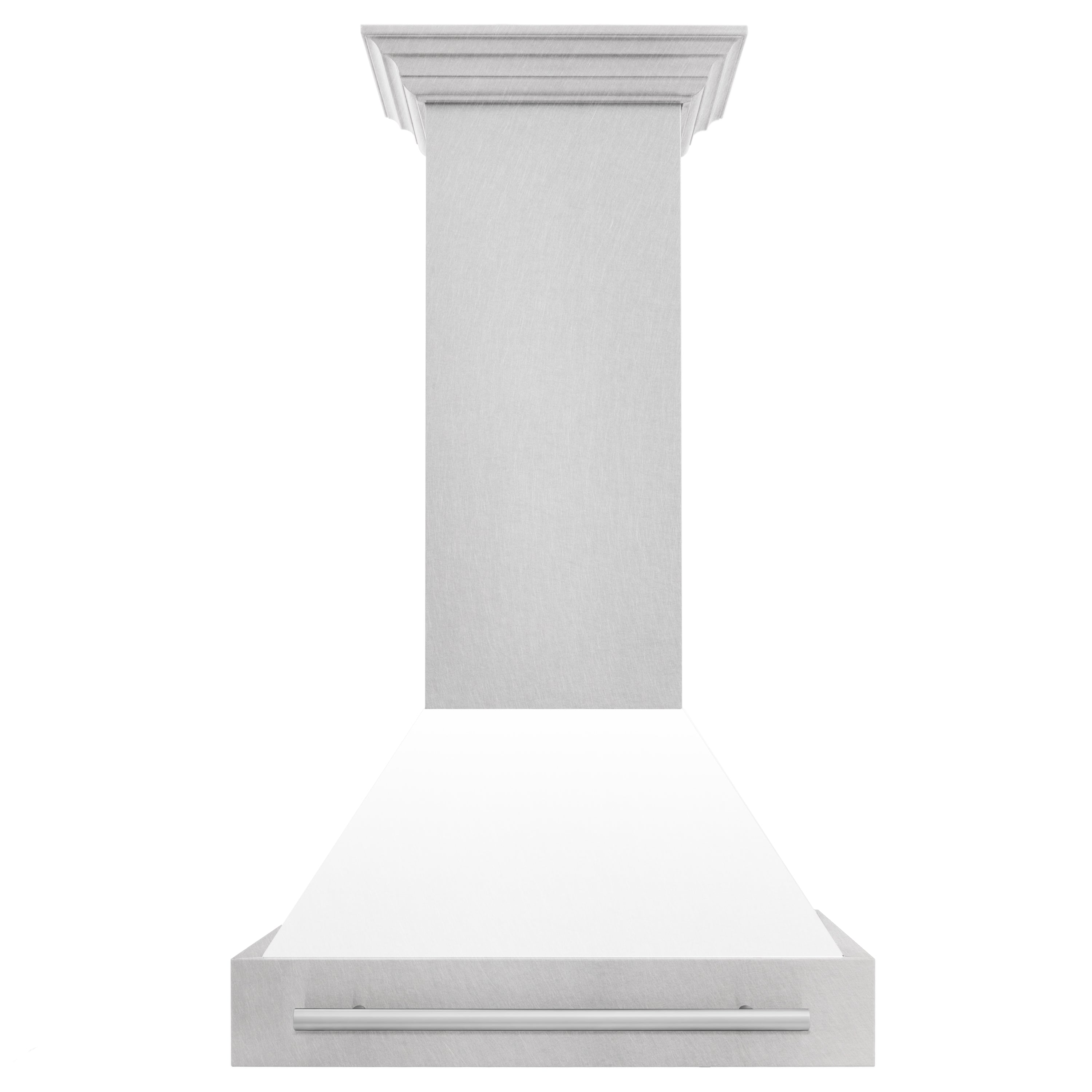ZLINE 30" Fingerprint Resistant Stainless Steel Range Hood with White Matte Shell (8654SNX-WM30)