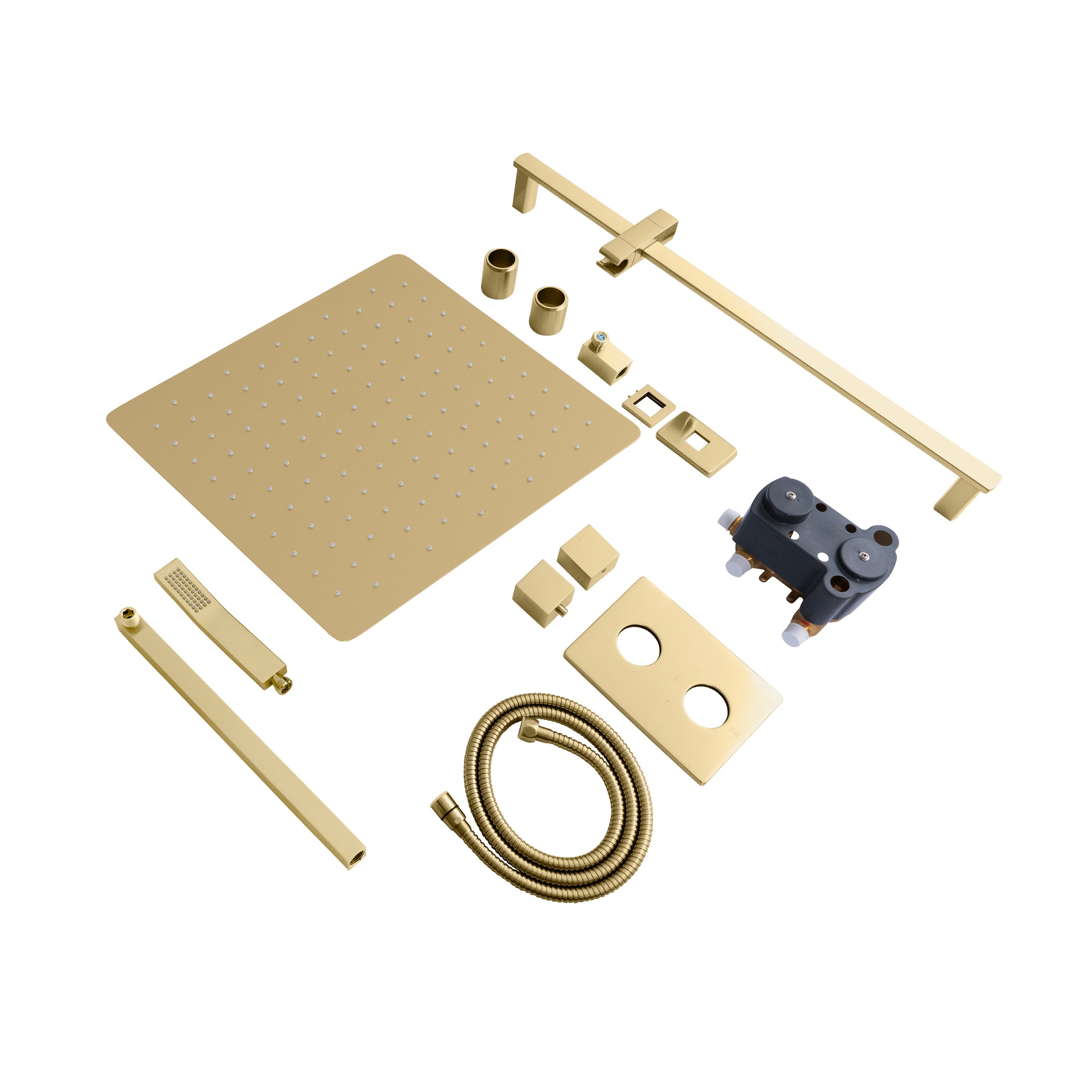 ZLINE Autograph Edition Crystal Bay Thermostatic Shower System in Champagne Bronze (CBY-SHS-T2-CB)