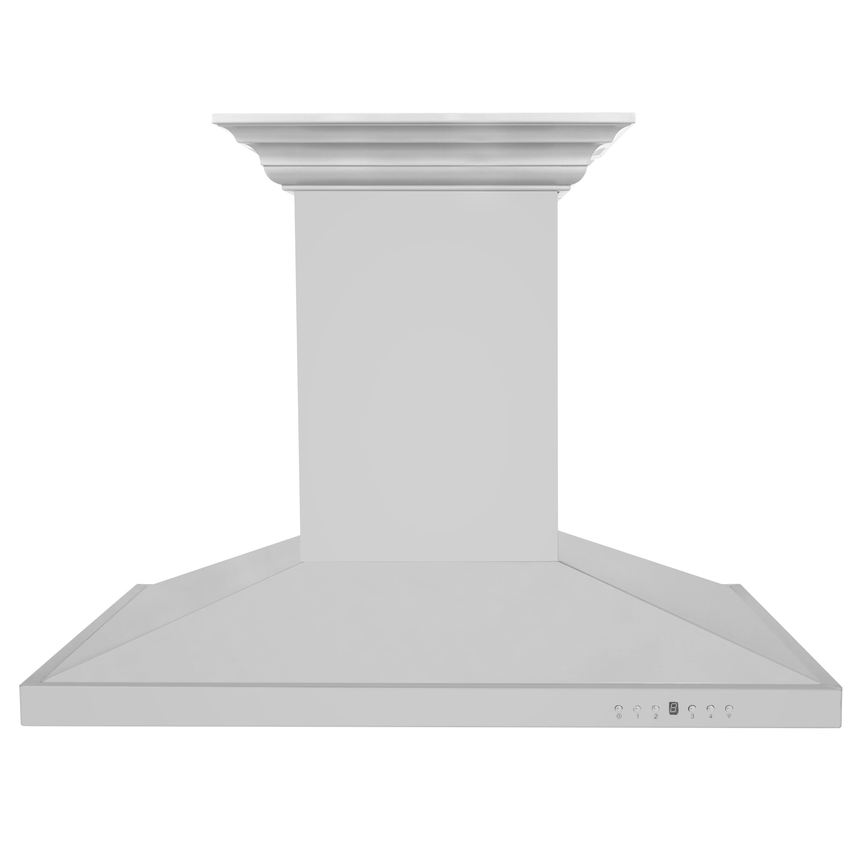 36" ZLINE CrownSound™Ducted Vent Island Mount Range Hood in Stainless Steel with Built-in Bluetooth Speakers (GL2iCRN-BT-36)