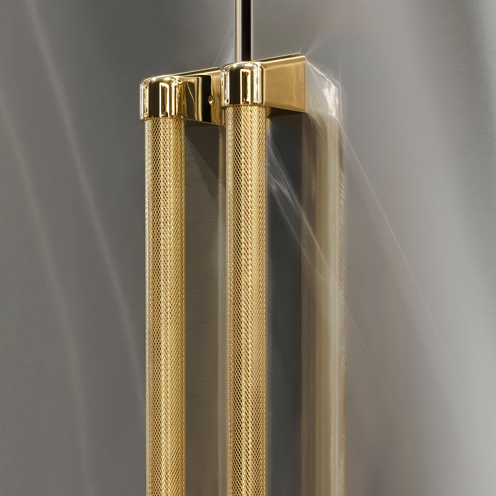 ZLINE Autograph Edition 60 in. 32.2 cu. ft. French Door Built-In Bottom Freezer Refrigerator with Water Dispenser and Ice Maker in Stainless Steel with Graphite Gray Interior and Polished Gold Helix Handles (GRBIVZ-30460KG)