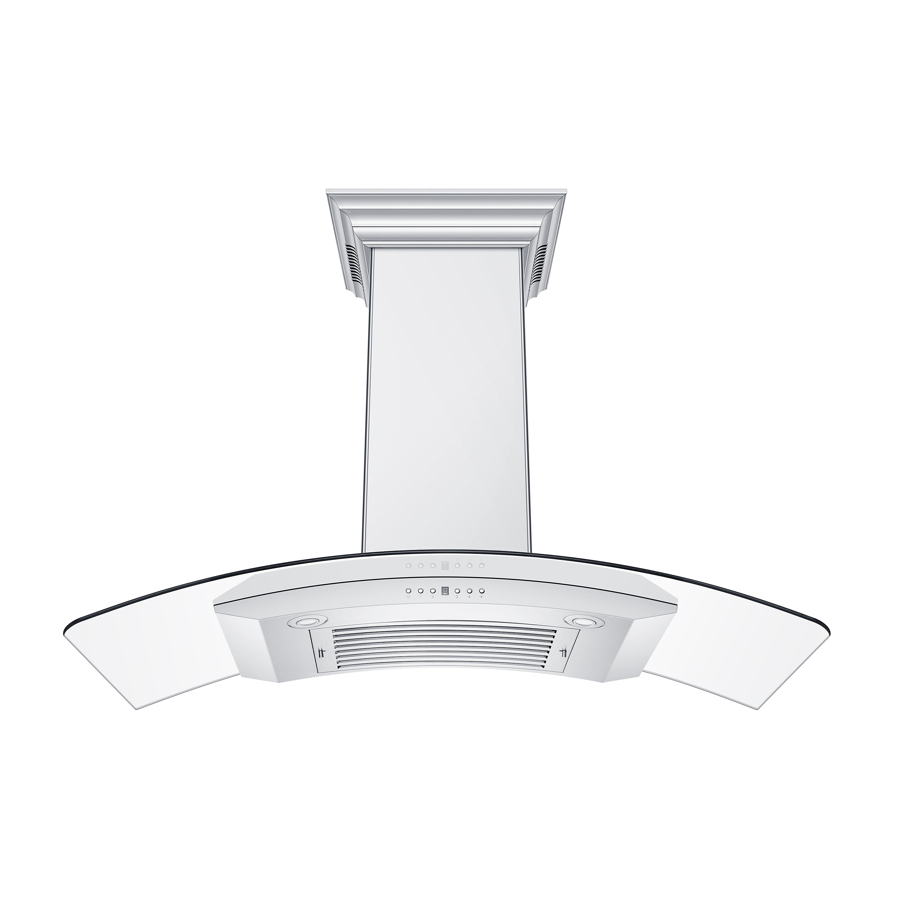 48" ZLINE CrownSound™Ducted Vent Wall Mount Range Hood in Stainless Steel with Built-in Bluetooth Speakers (KN4CRN-BT-48)