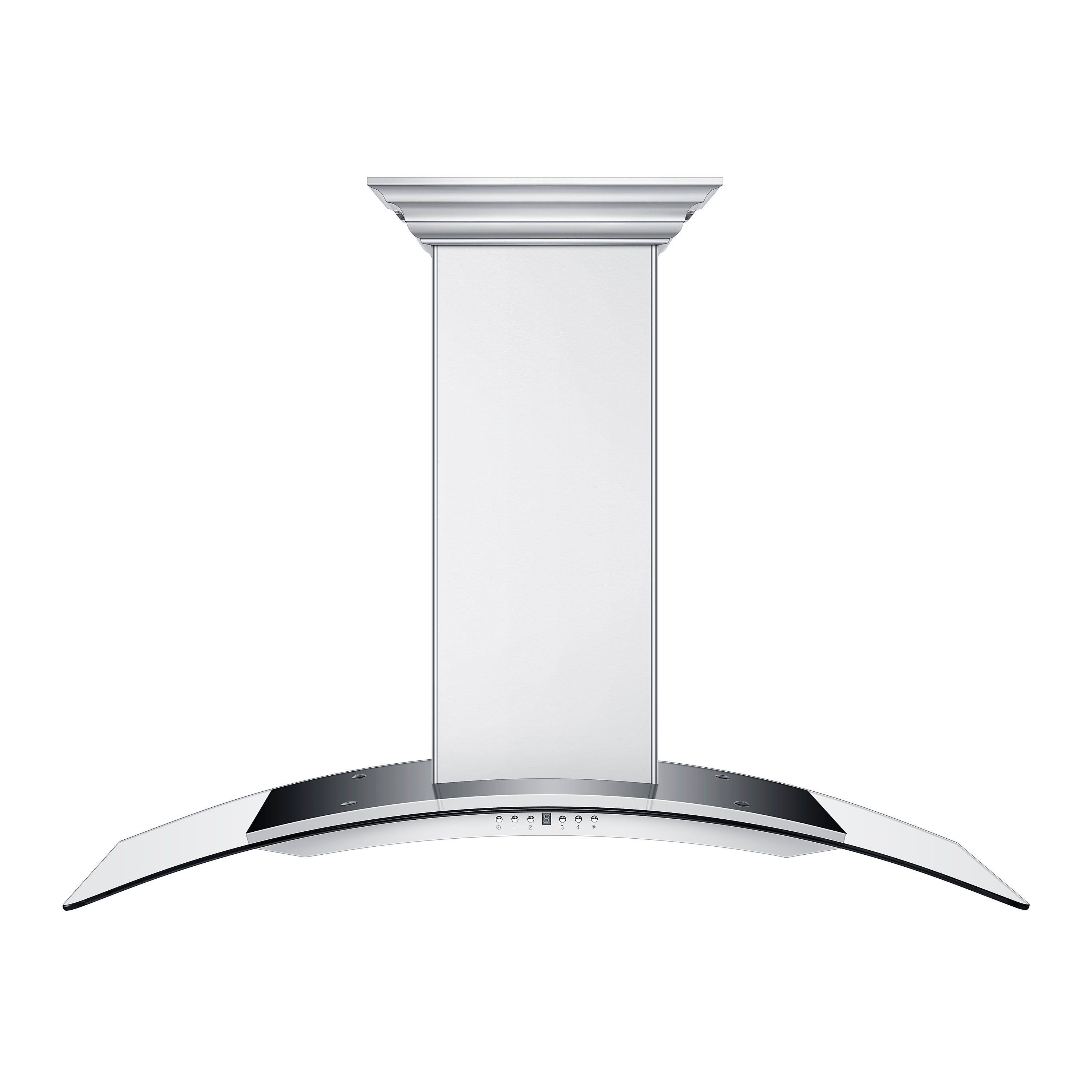 48" ZLINE CrownSound™Ducted Vent Wall Mount Range Hood in Stainless Steel with Built-in Bluetooth Speakers (KN4CRN-BT-48)