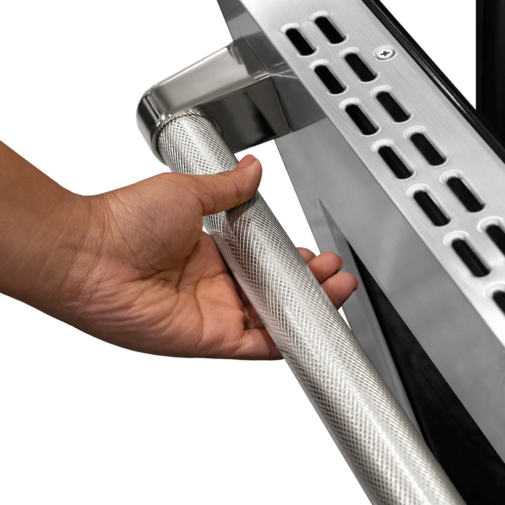 ZLINE Autograph Edition 48 in. 6.7 cu. ft. Paramount Double Oven Gas Range with 8 Burner Cooktop in Stainless Steel and Polished Nickel Helix Handles and Knob Accents (SGRZ-48-KPN)