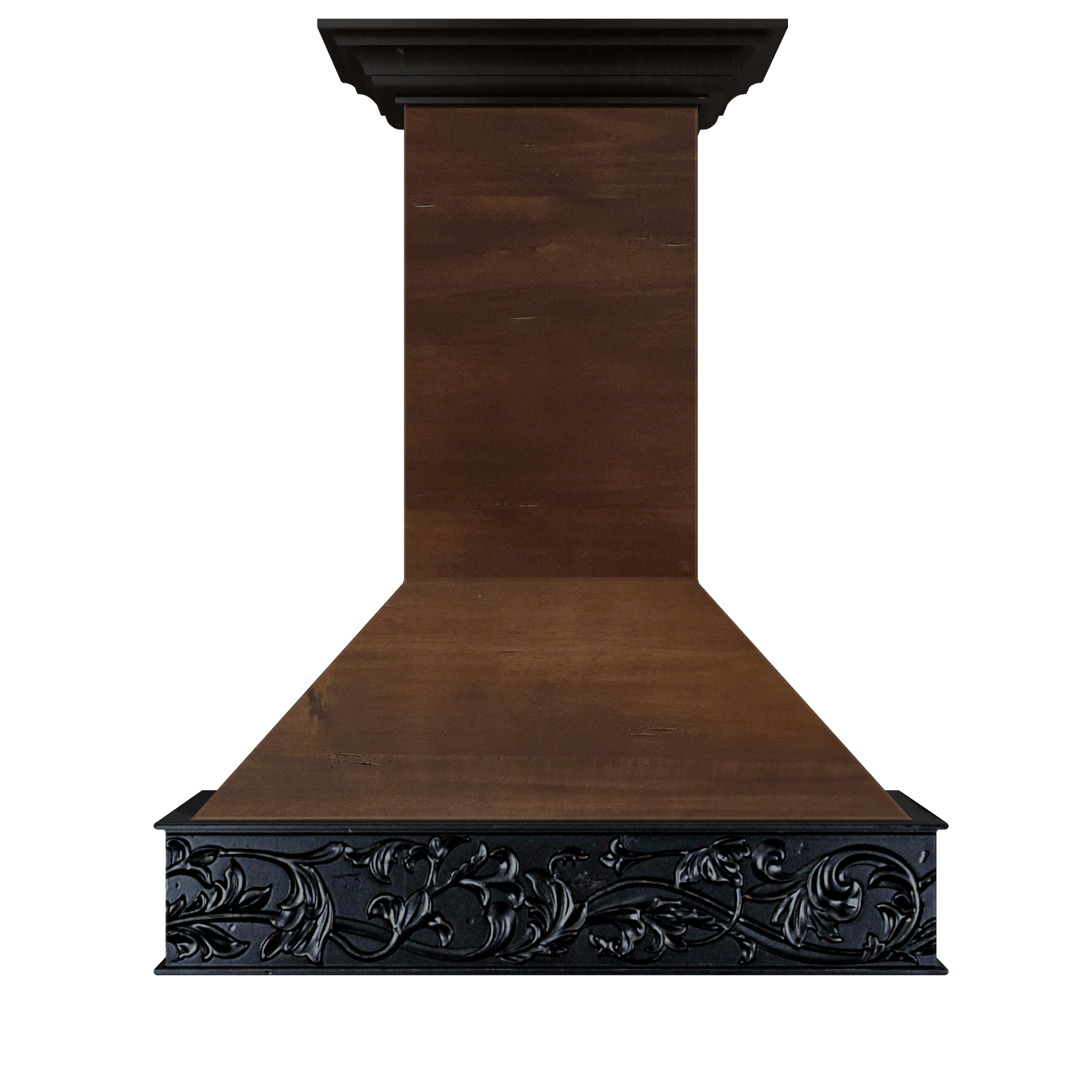 ZLINE 36 in. Ducted Wooden Isalnd Mount Range Hood in Antigua and Walnut (9373AR-36)