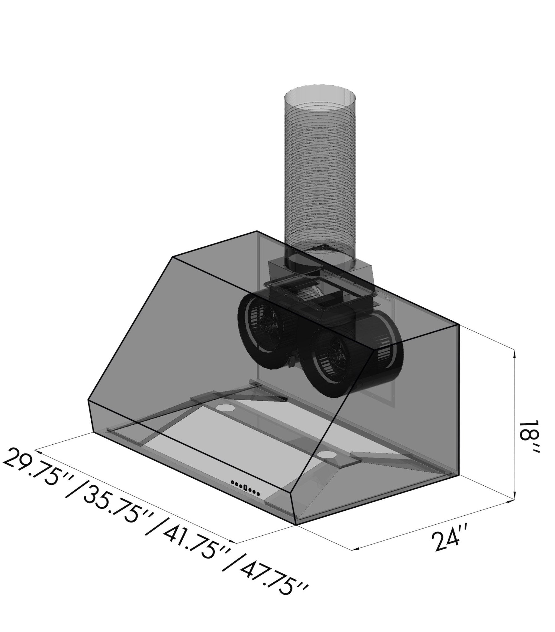 ZLINE 30 in. Designer Series Convertible Vent Under Cabinet Range Hood (8685B-30)
