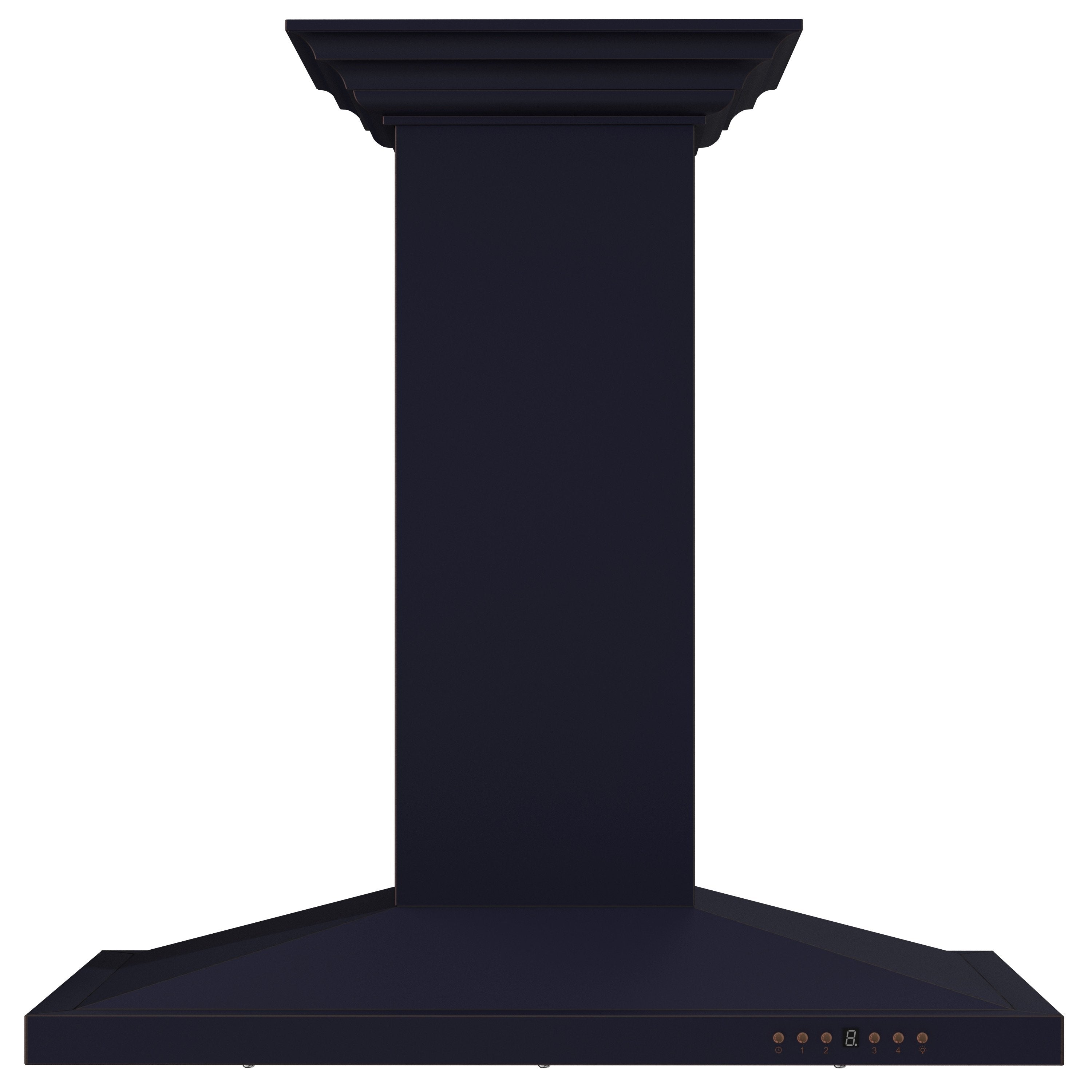 ZLINE 36 in. Designer Series Oil-Rubbed Bronze Convertible Vent Island Mount Range Hood (8GL2Bi-36)