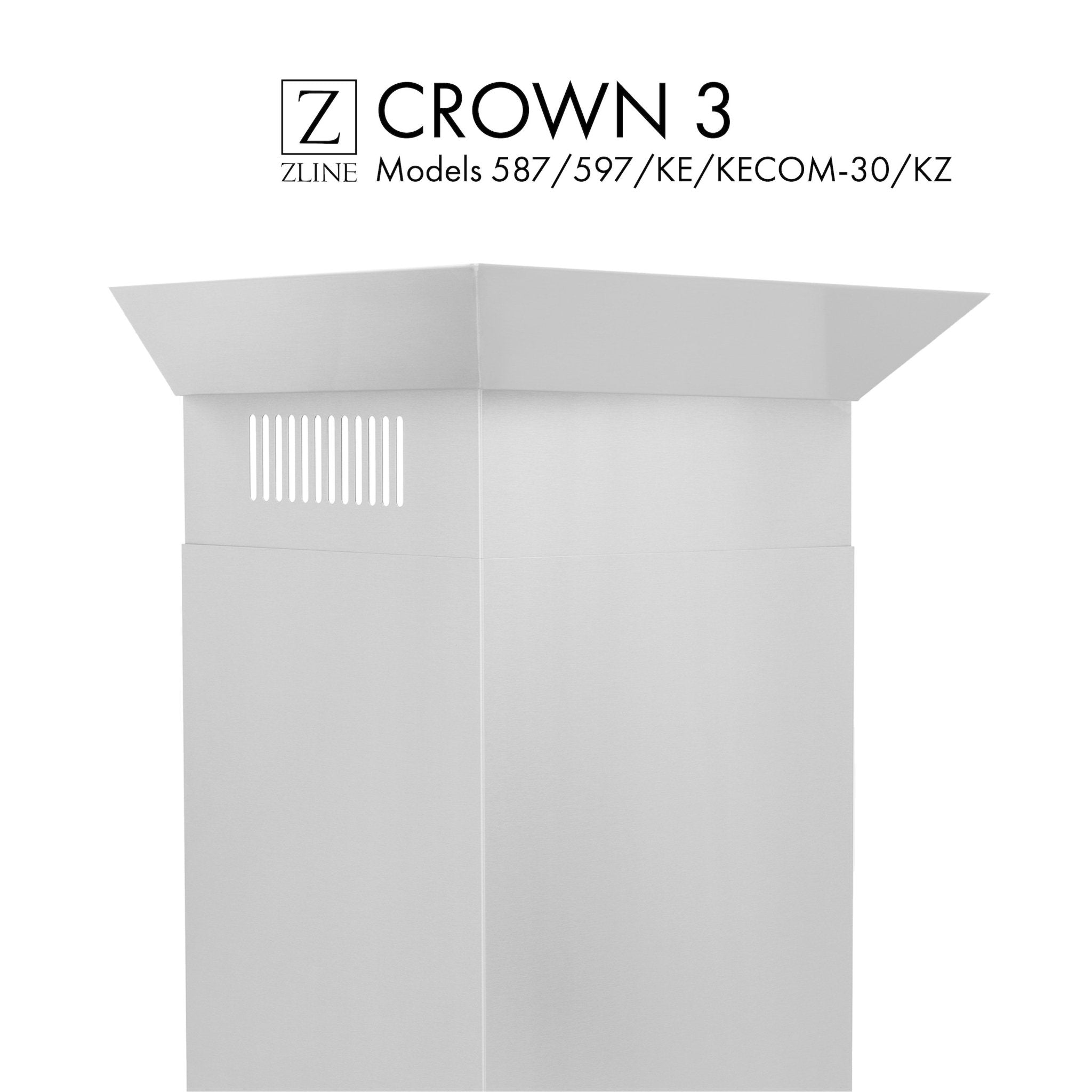 ZLINE Crown Molding Profile 3 for Wall Mount Range Hood (CM3-587/597/KE/KECOM-30/KZ)