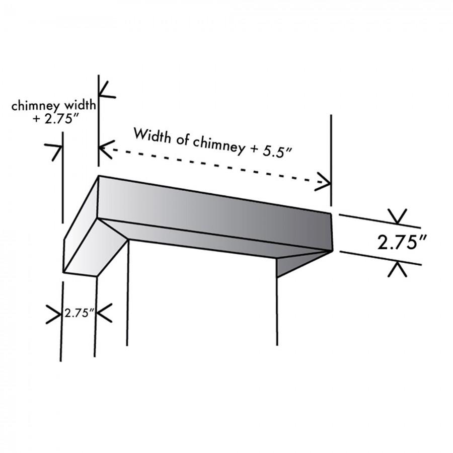 ZLINE Crown Molding Profile 5 for Wall Mount Range Hood (CM5-KECOM)