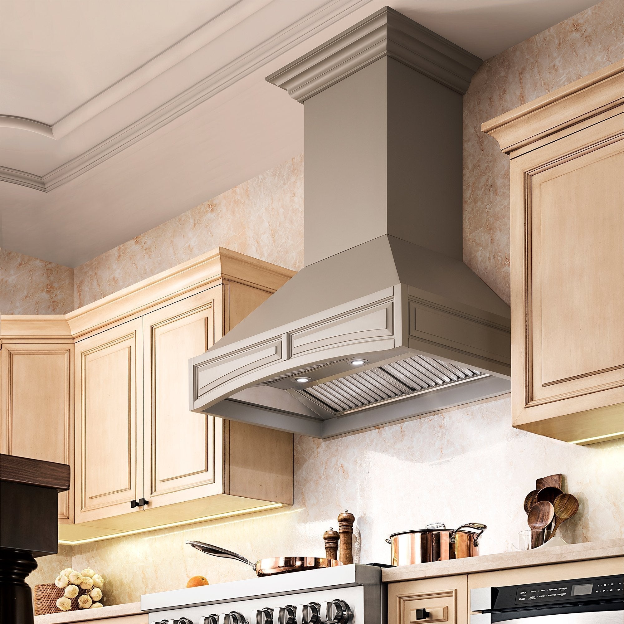ZLINE Wooden Wall Mount Range Hood in Gray (321UU)