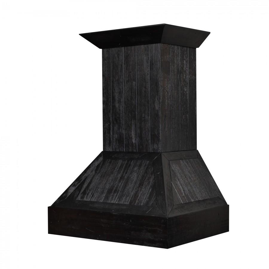 ZLINE 30 in. Convertible Vent Shiplap Wooden Wall Mount Range Hood in Rustic Dark Finish - Includes Motor (349DD-30)