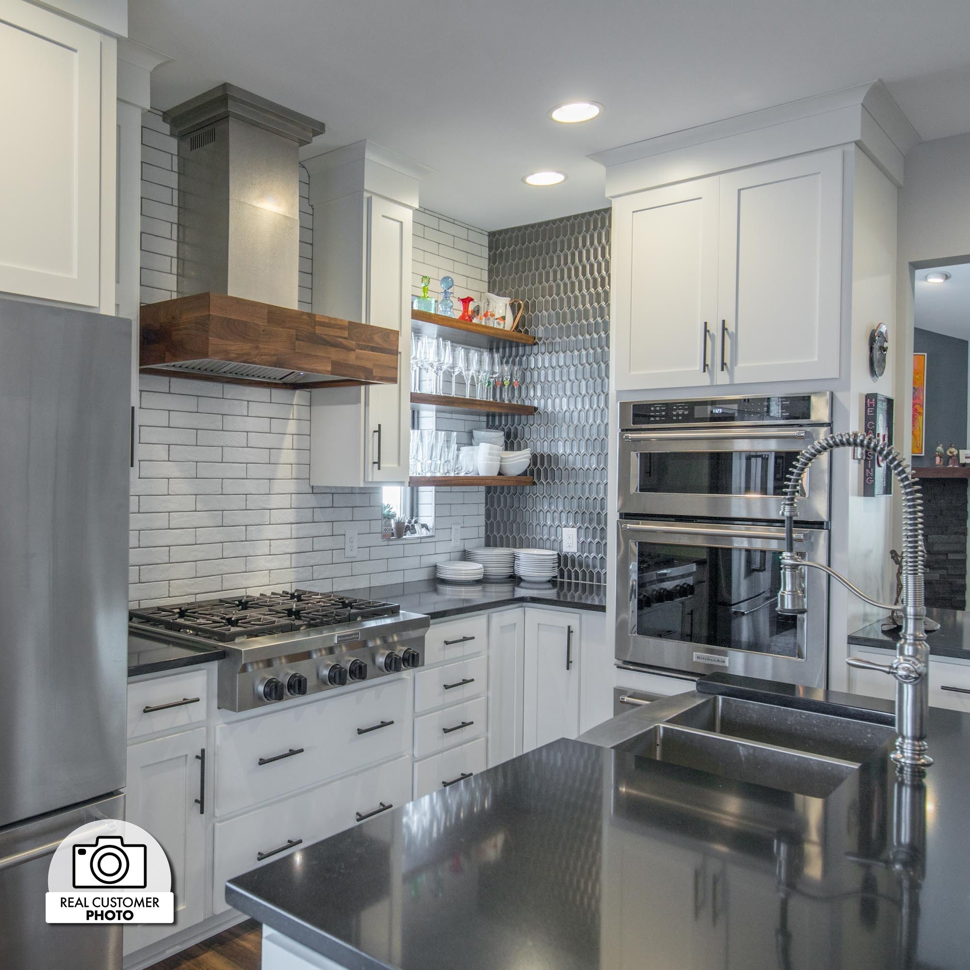 ZLINE 36 in. Remote Blower Ducted Designer Series Wooden Wall Mount Range Hood in Butcher Block (681W-RS-36-400)