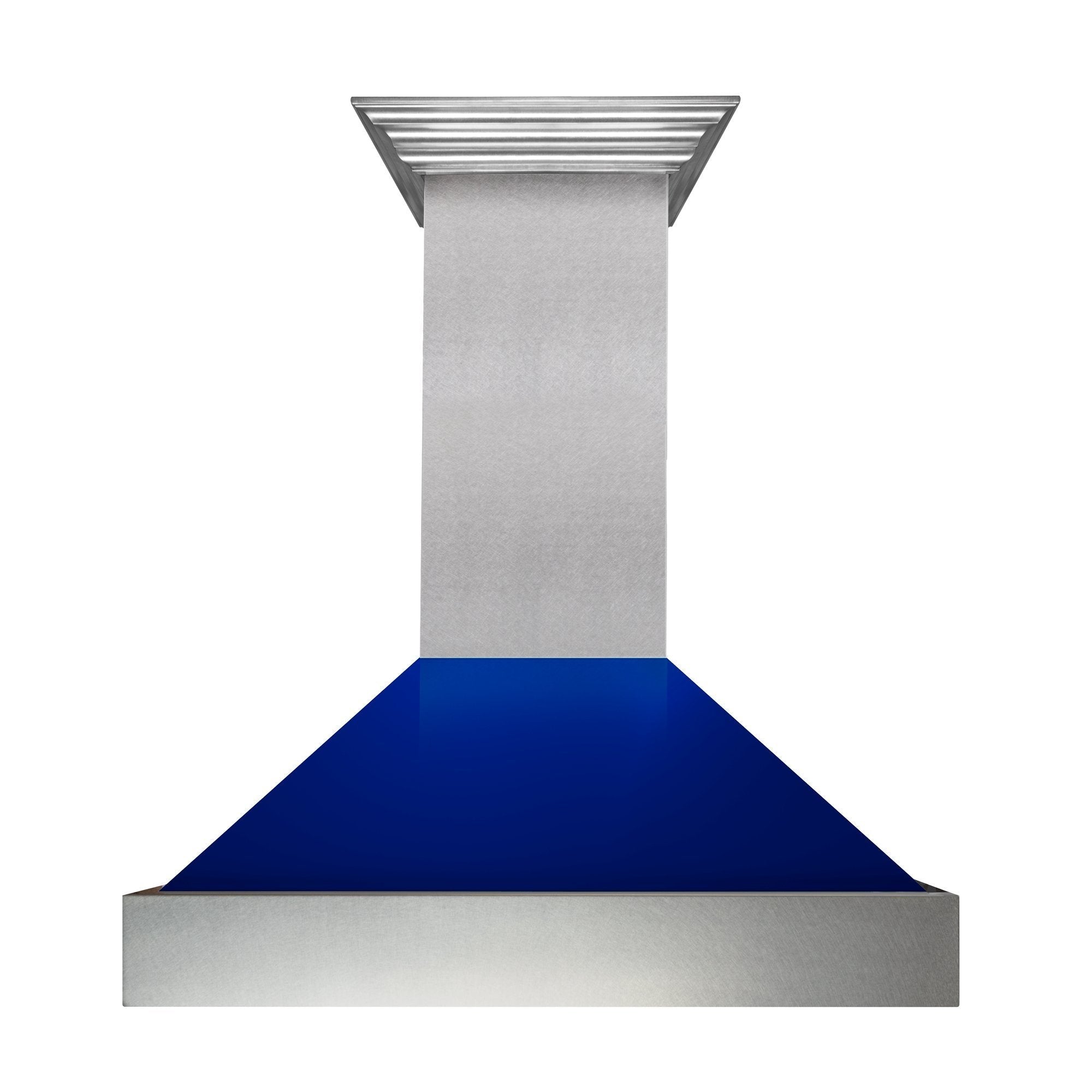 30" Ducted Fingerprint Resistant Stainless Steel Range Hood with Blue Gloss Shell (8654BG-30)