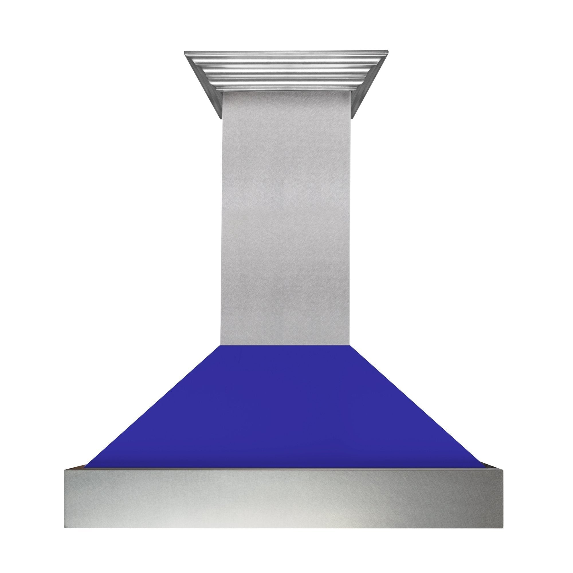 36" Ducted Fingerprint Resistant Stainless Steel Range Hood with Blue Matte Shell (8654BM-36)