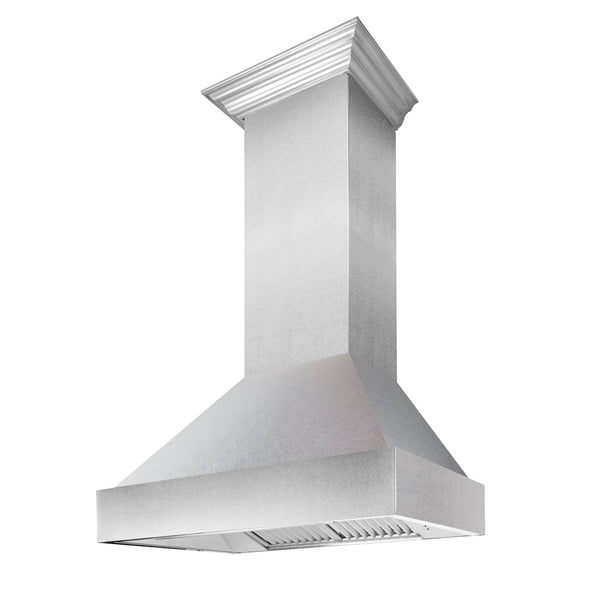 ZLINE 2 Piece Kitchen Appliance Package - 48" DuraSnow Stainless Steel Dual Fuel Range and Convertible Vent Range Hood (2KP-RASSNRH48)