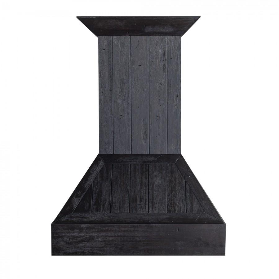 ZLINE 30 in. Convertible Vent Shiplap Wooden Wall Mount Range Hood in Rustic Dark Finish - Includes Motor (349DD-30)