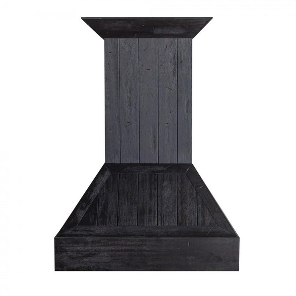 ZLINE 36 in. Shiplap Wooden Wall Mount Range Hood in Rustic Dark Finish - Includes Motor (349DD-36)