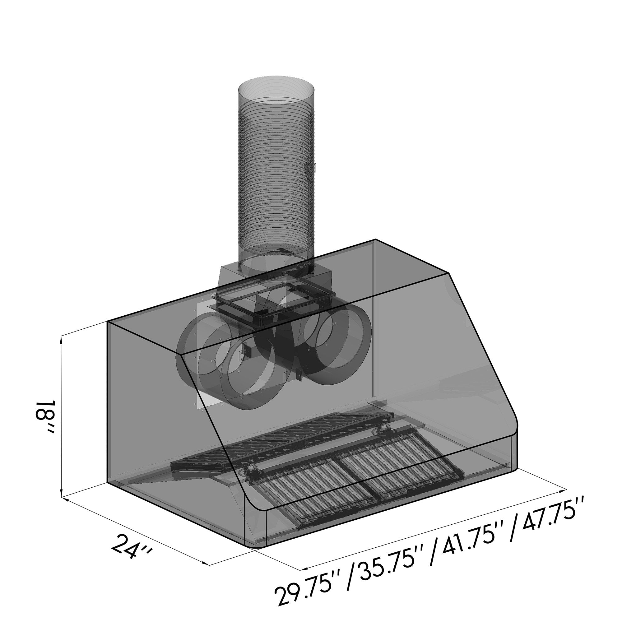 ZLINE Under Cabinet Range Hood in Stainless Steel (488)