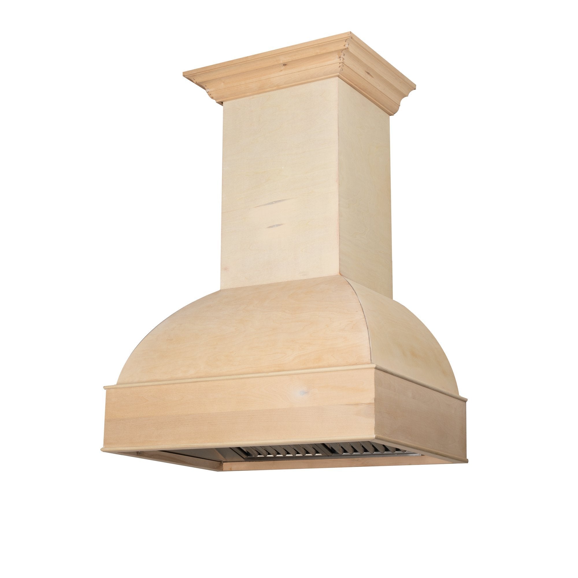 ZLINE 48 in. Ducted Wall Mount Range Hood with Single Remote Blower in Unfinished Wood (369UF-RS-48-400)
