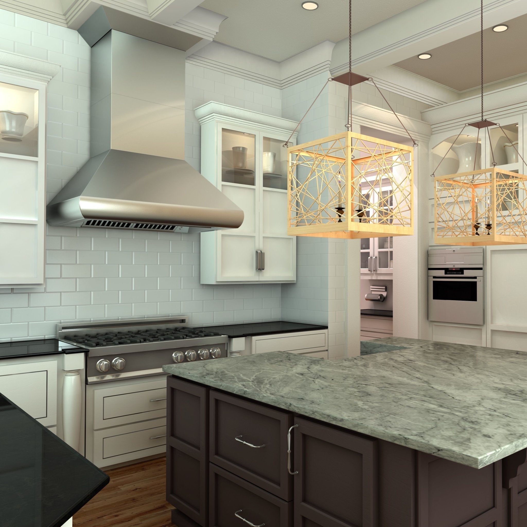 ZLINE 36 in. Ducted Wall Mount Range Hood with Dual Remote Blower in Stainless Steel (587-RD-36)