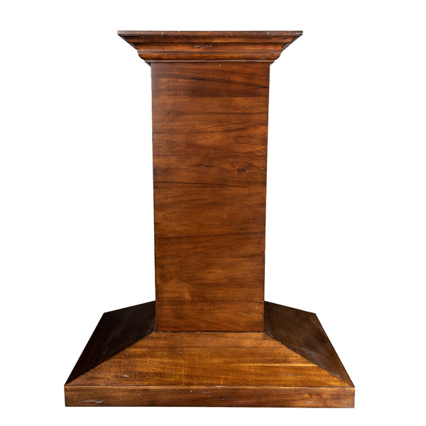 ZLINE 30 in. Convertible Vent Wooden Island Mount Range Hood in Walnut (KBiRR-30)