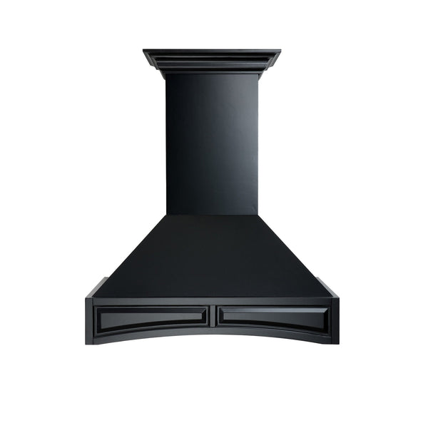 ZLINE 36" Ducted Wooden Wall Mount Range Hood in Black (321CC-36)