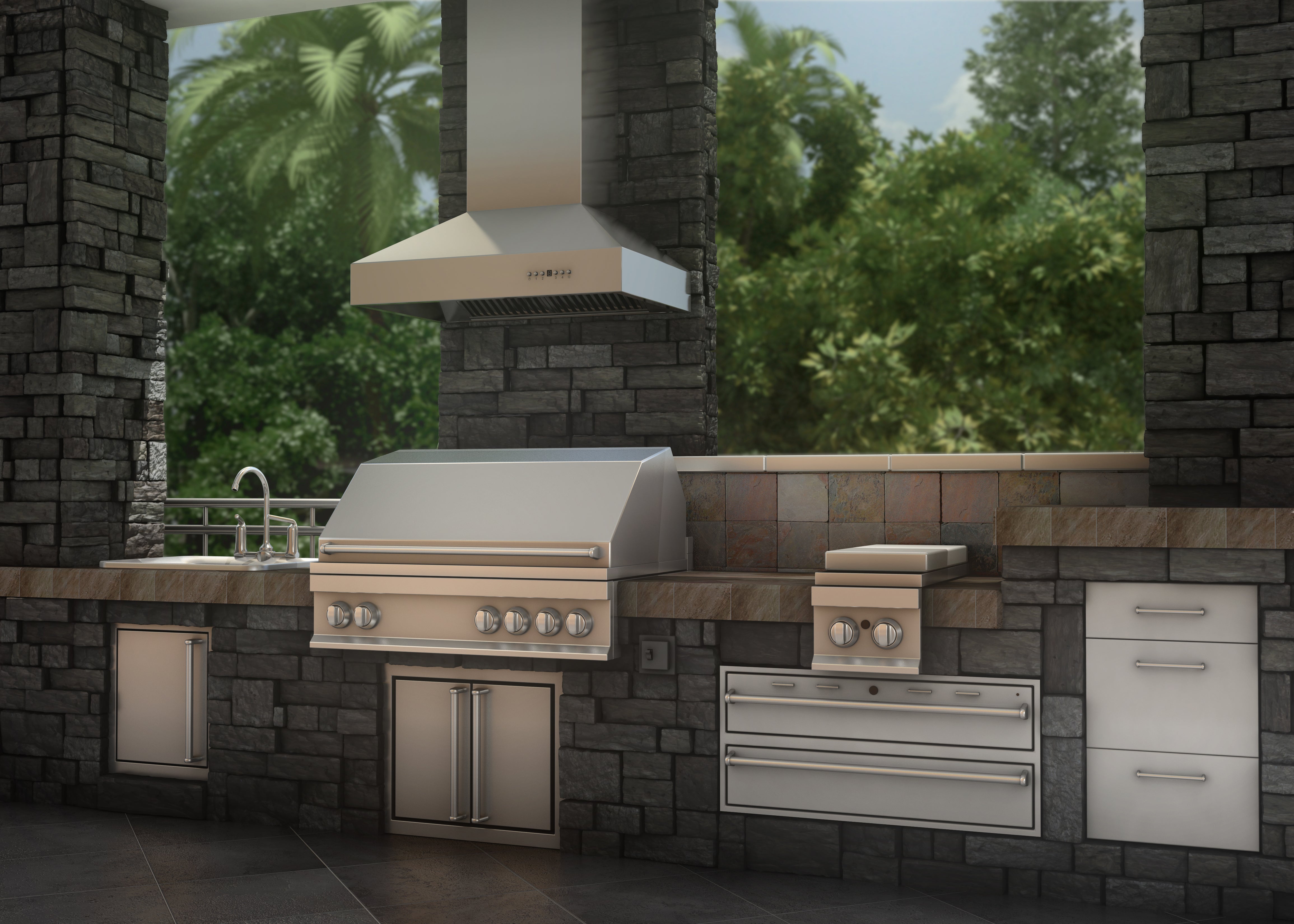 ZLINE Professional Convertible Vent Wall Mount Range Hood in Stainless Steel (697)