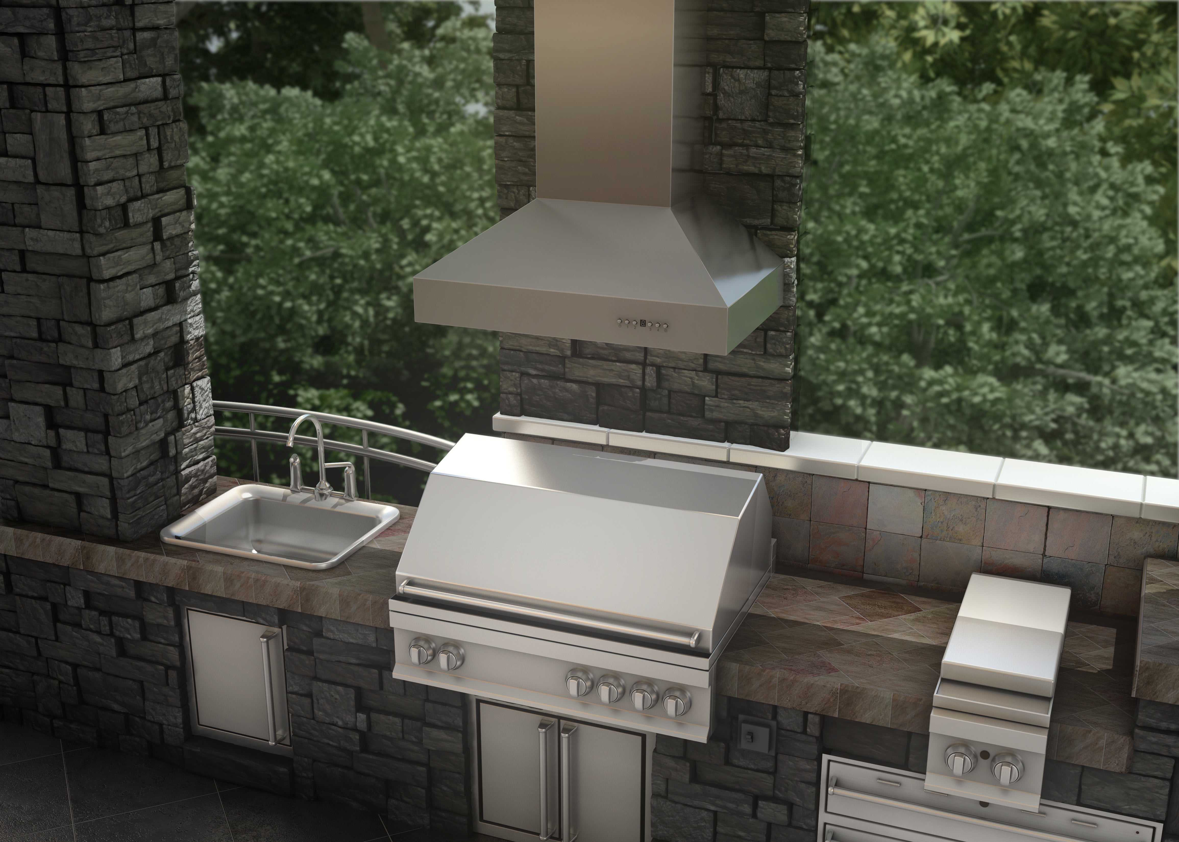 ZLINE Professional Convertible Vent Wall Mount Range Hood in Stainless Steel (697)