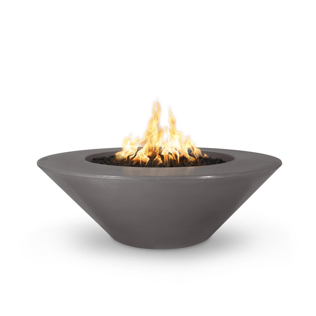The Outdoor Plus Cazo Fire Pit - Wide Ledge - GFRC Concrete & Metal Po ...