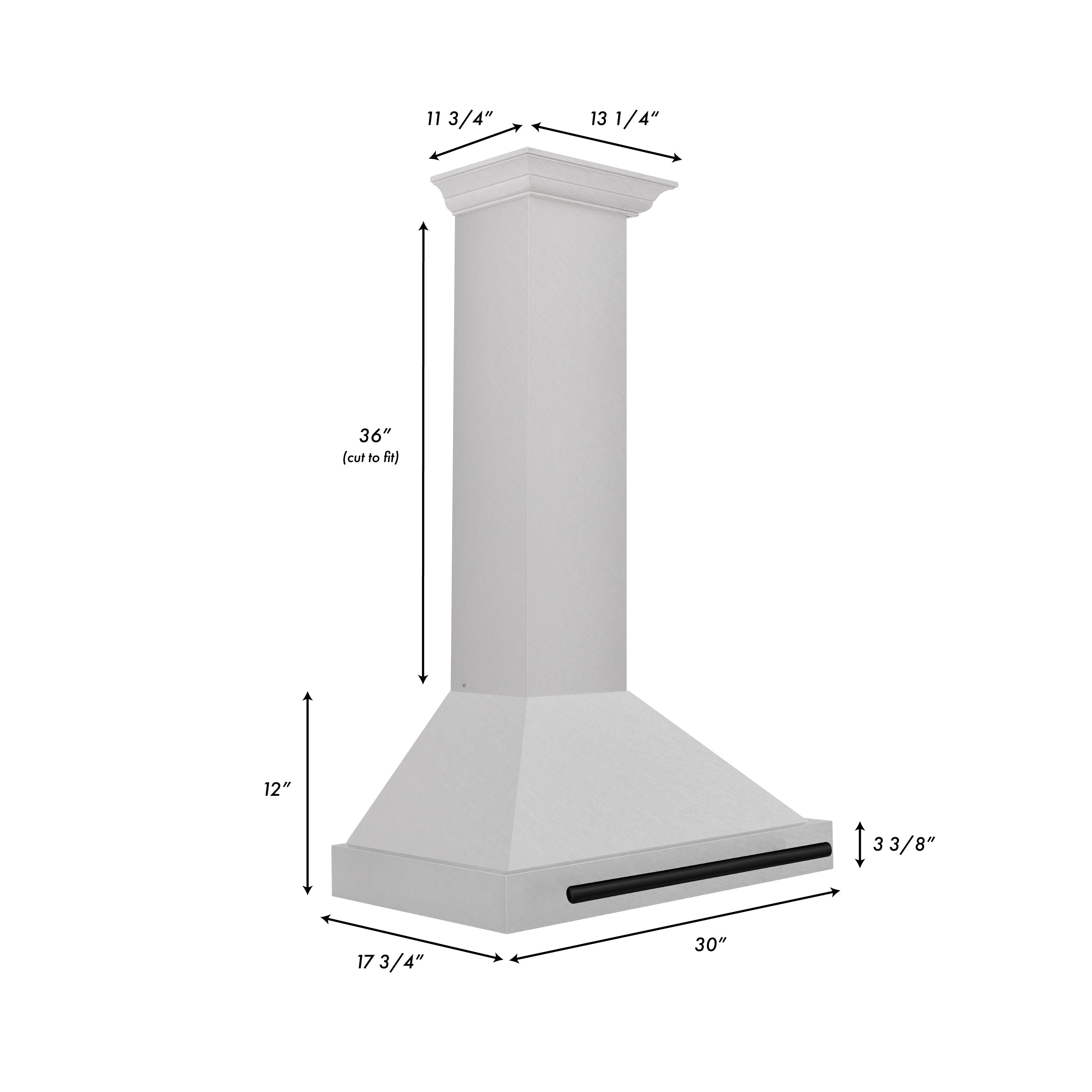 ZLINE 30 in. Autograph Edition DuraSnow Stainless Steel Range Hood with DuraSnow Stainless Steel Shell and Accents (KB4SNZ-30)