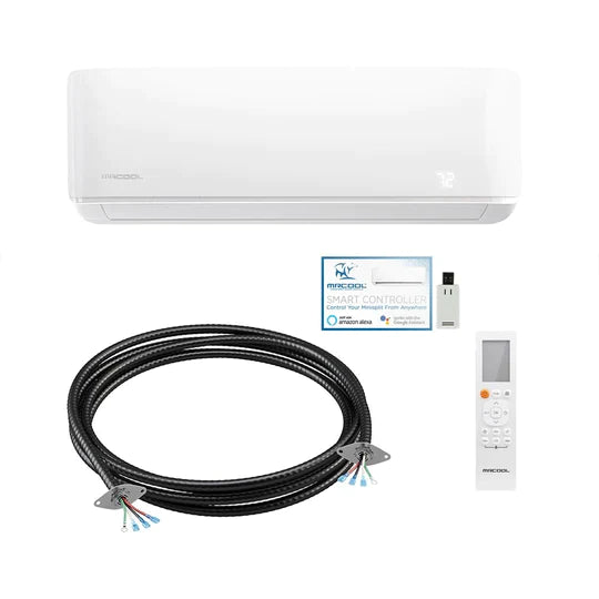 MRCOOL DIY 24,000 BTU Mini Split 2 Zone Ductless Air Conditioner & Heat Pump - 2 Rooms 1000 SQ. FT - 4th Gen - WALL MOUNTED - 12k+12k